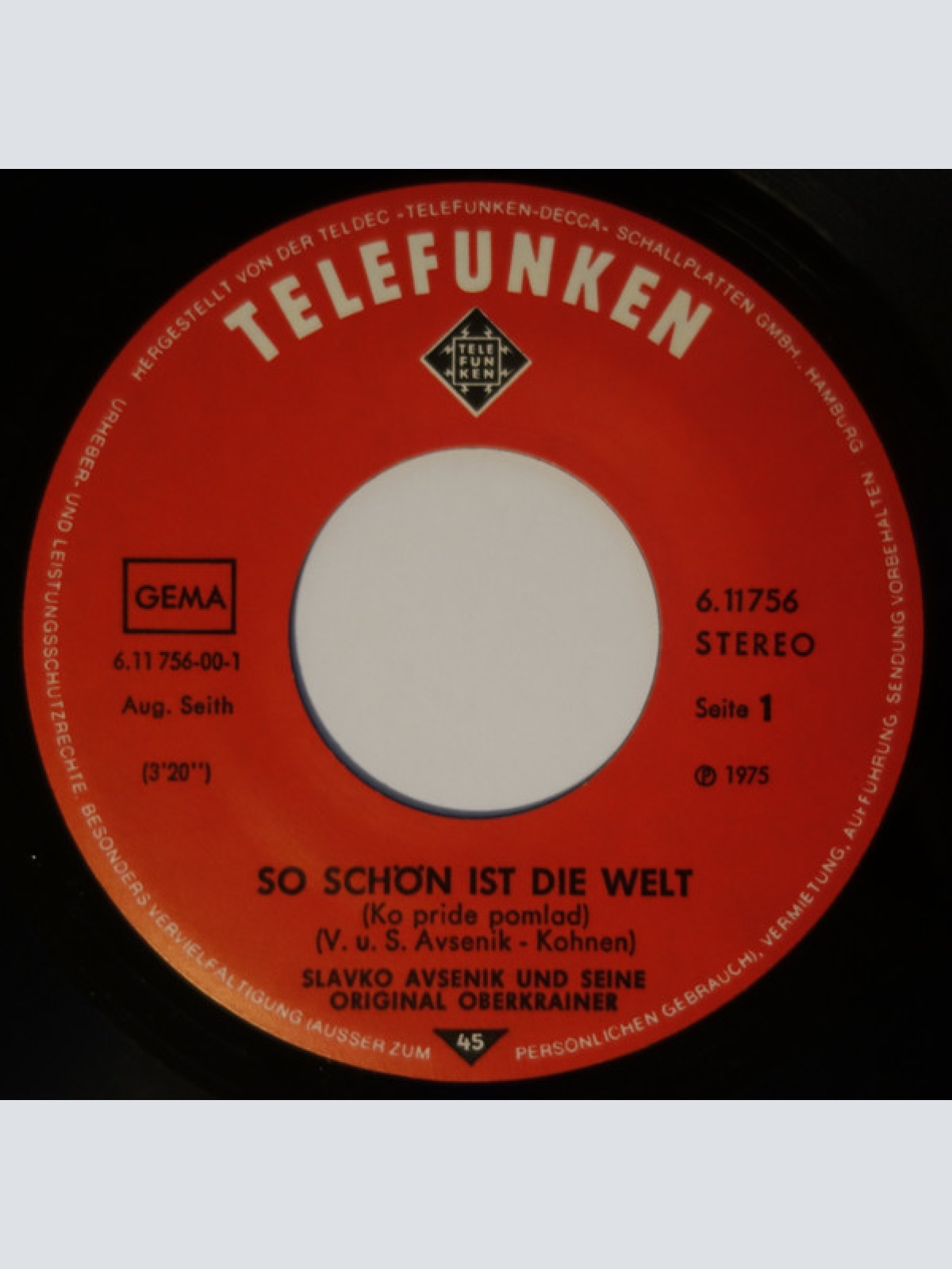 Vinyl / Slavko Avsenik Und Seine Original Oberkrainer - So Schön Ist Die Welt