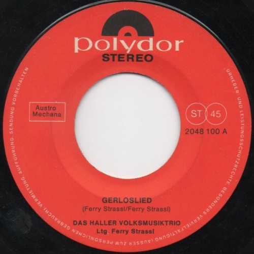 Vinyl / Das Haller Volksmusiktrio - Gerloslied