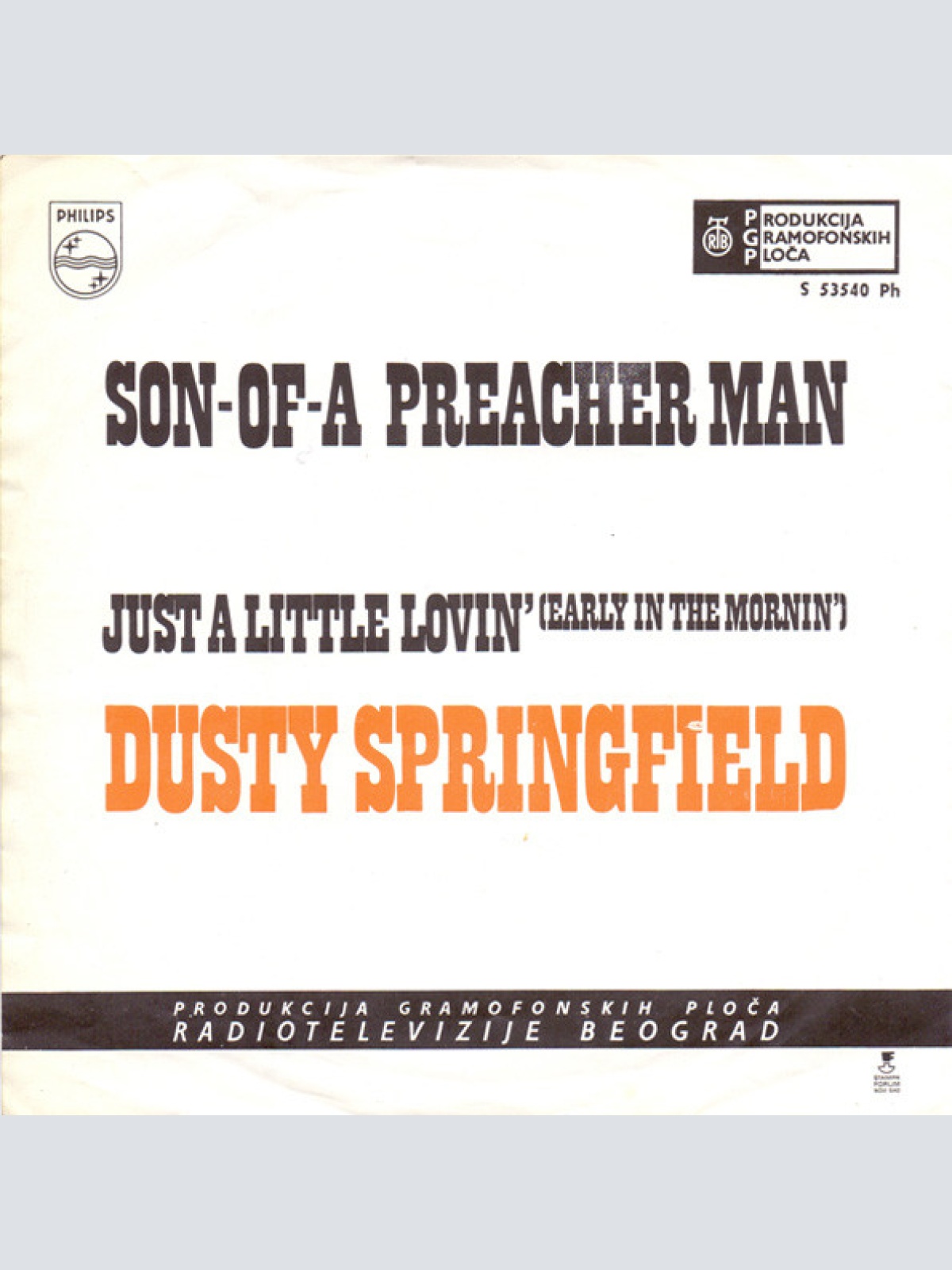 Vinyl / Dusty Springfield - Son-Of-A Preacher Man