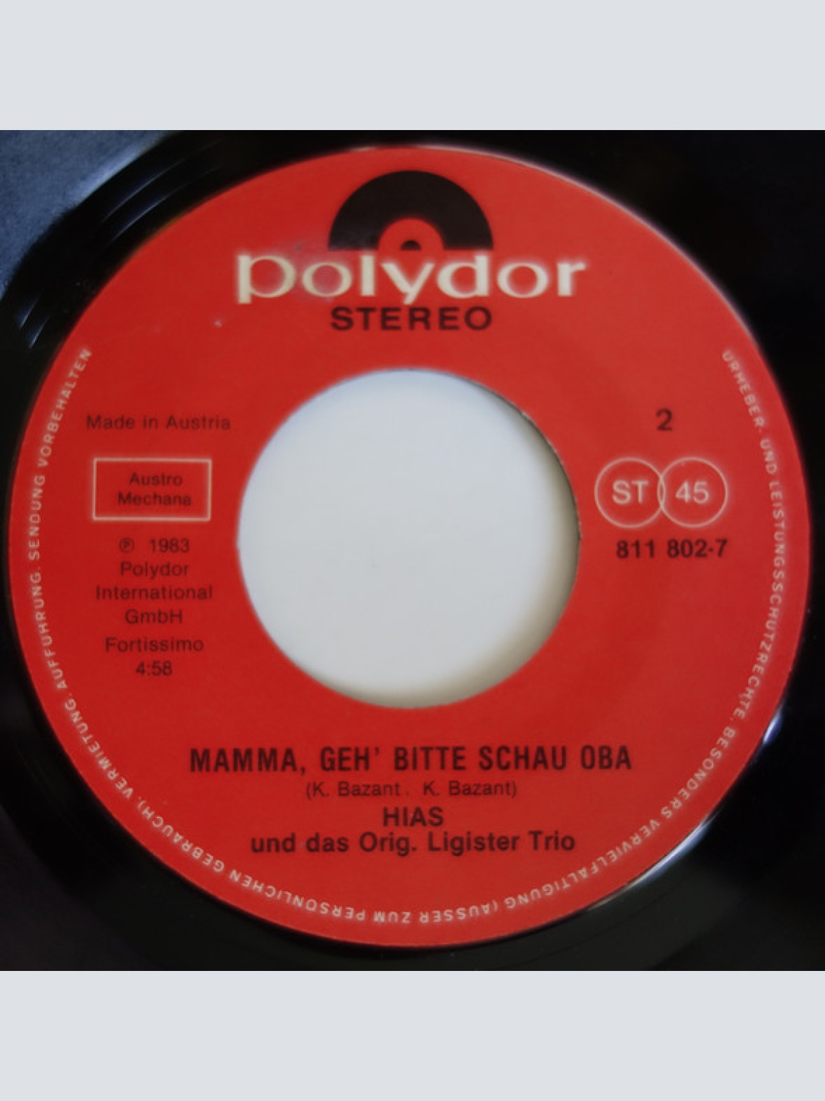 Vinyl / Hias & Original Ligister Trio - Schnupfen-Jodler