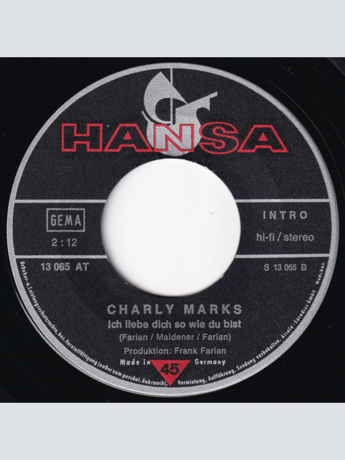 Vinyl / Charly Marks - Schön War Die Zeit (Sealed With A Kiss)