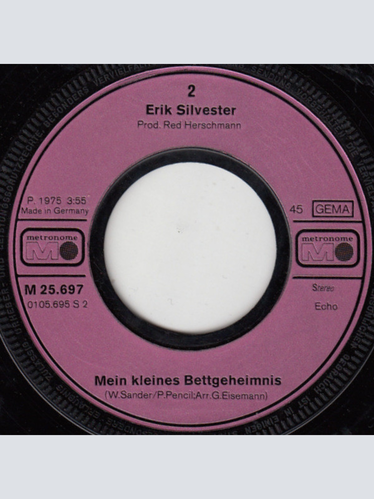 Vinyl / Erik Silvester - Wenn Die Trommel Ruft