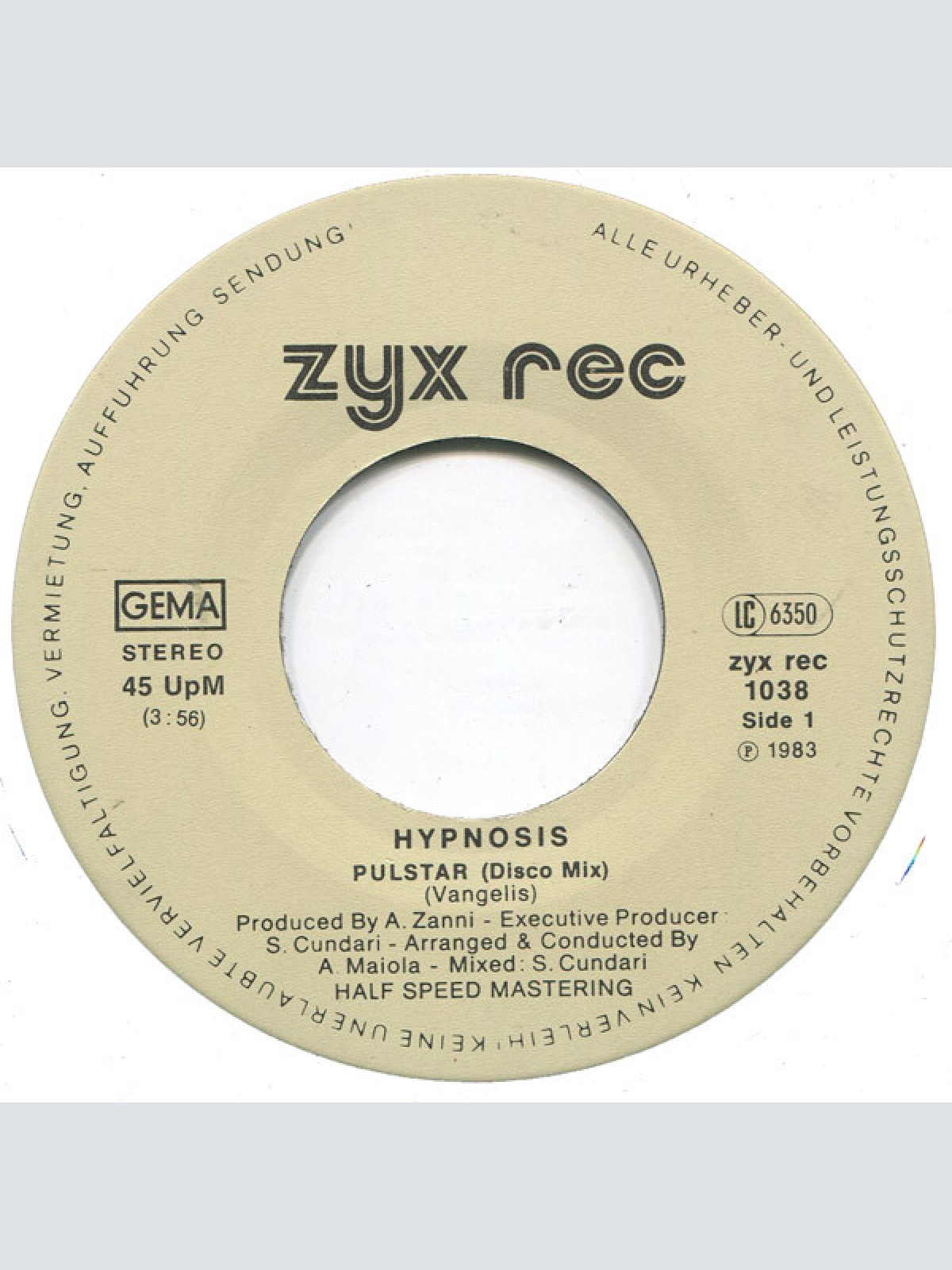 Vinyl / Hypnosis* - Pulstar / End Title (Blade Runner)