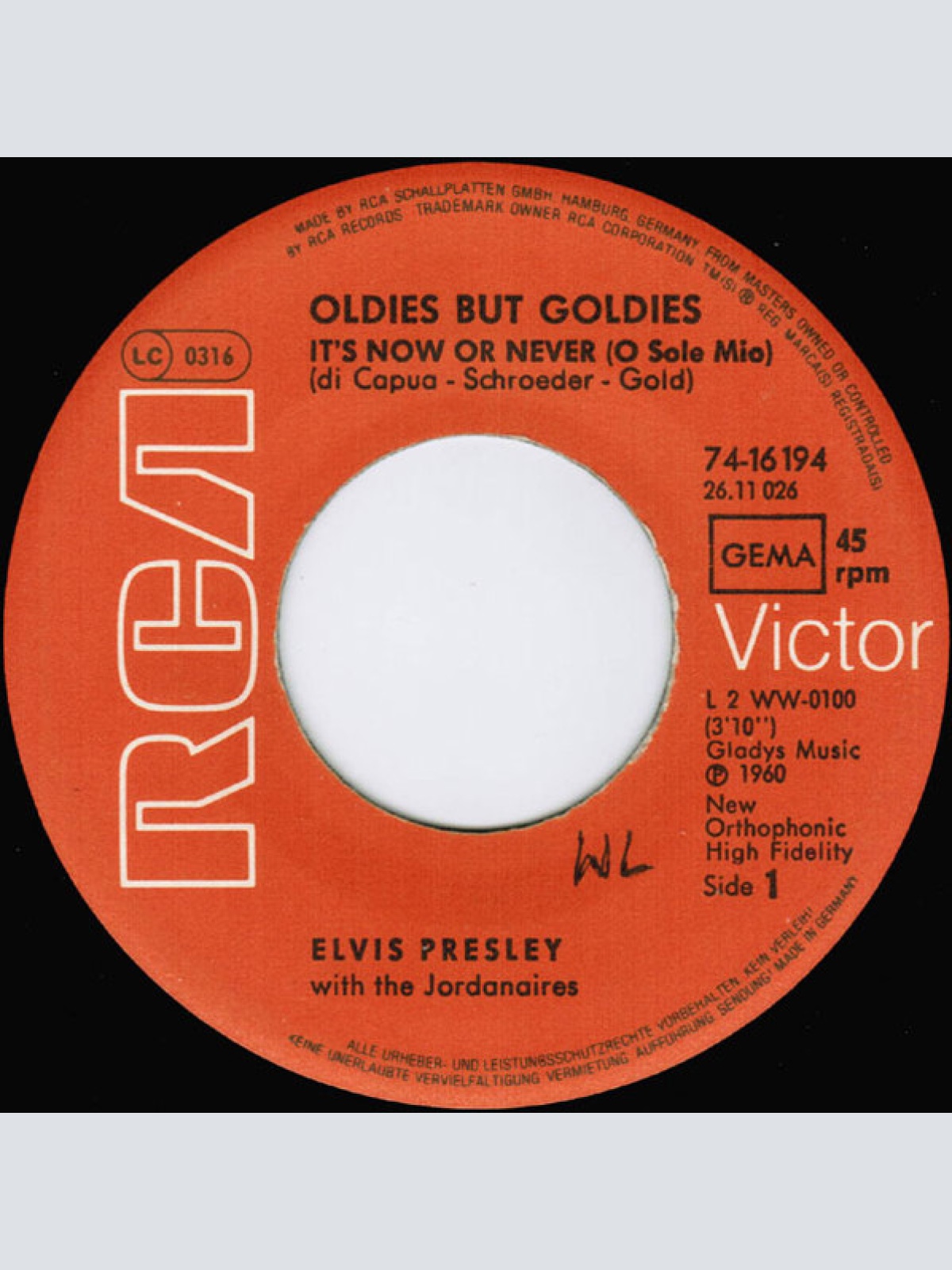 Vinyl / Elvis Presley - It's Now Or Never / Are You Lonesome To-Night