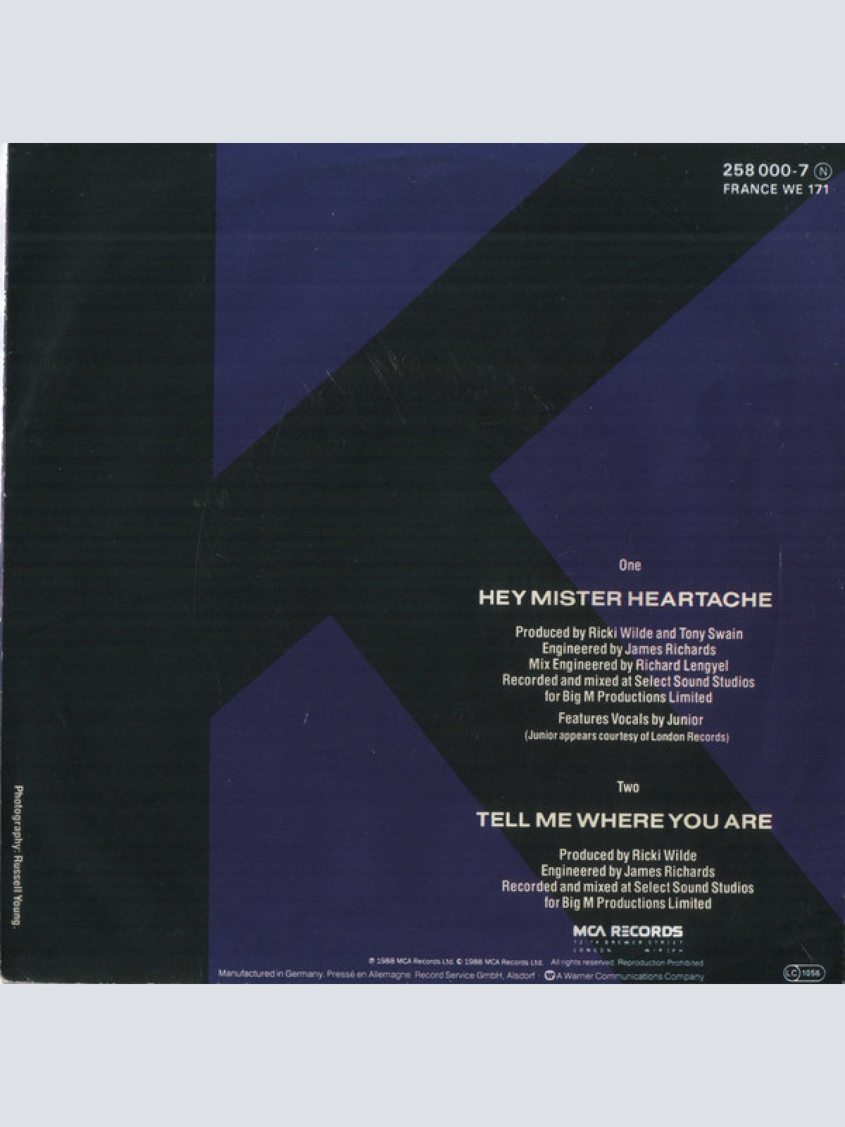 Vinyl / Kim Wilde - Hey Mister Heartache