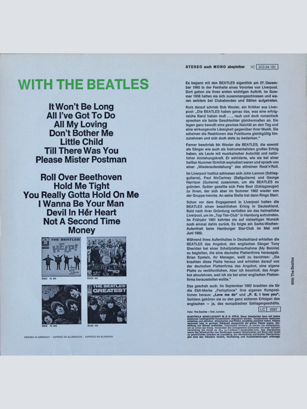 Vinyl / The Beatles - With The Beatles