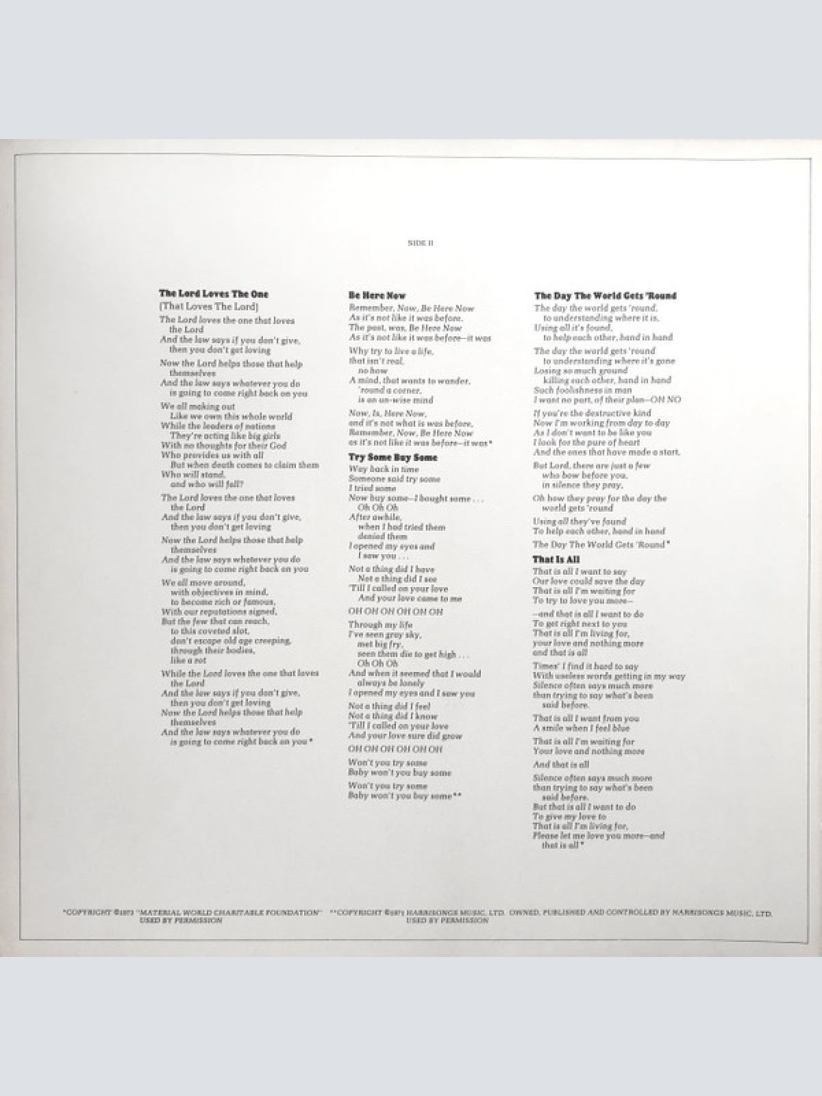 Vinyl / George Harrison - Living In The Material World