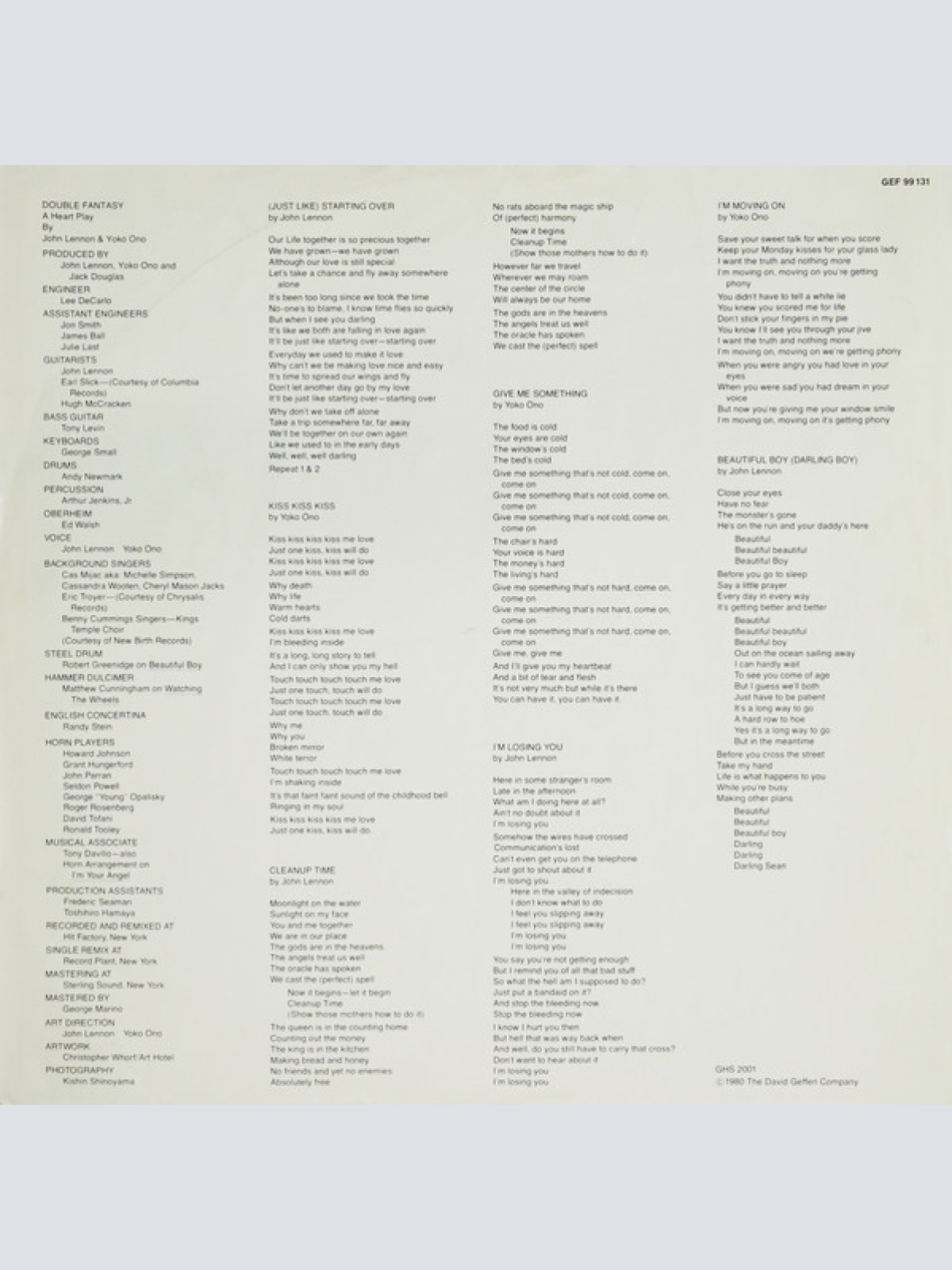 Vinyl / John Lennon & Yoko Ono - Double Fantasy