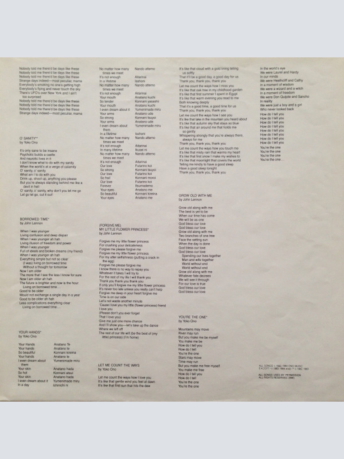 Vinyl / John Lennon & Yoko Ono - Milk And Honey