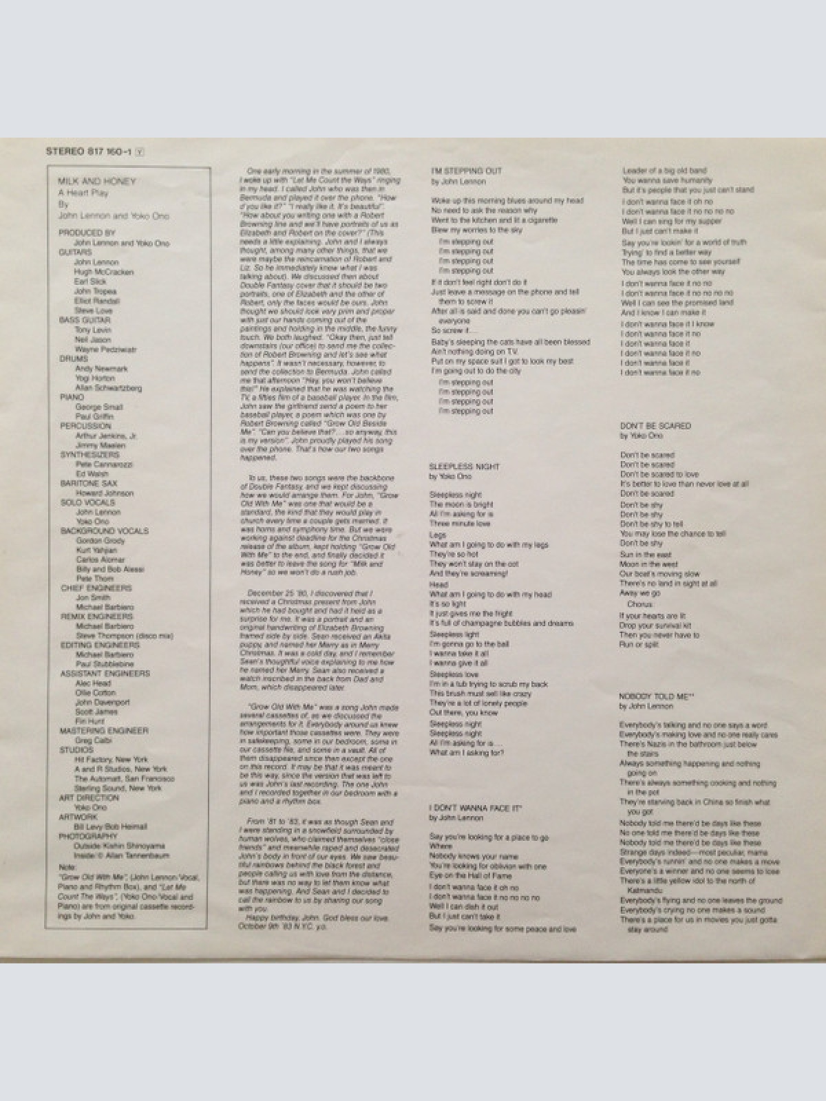 Vinyl / John Lennon & Yoko Ono - Milk And Honey