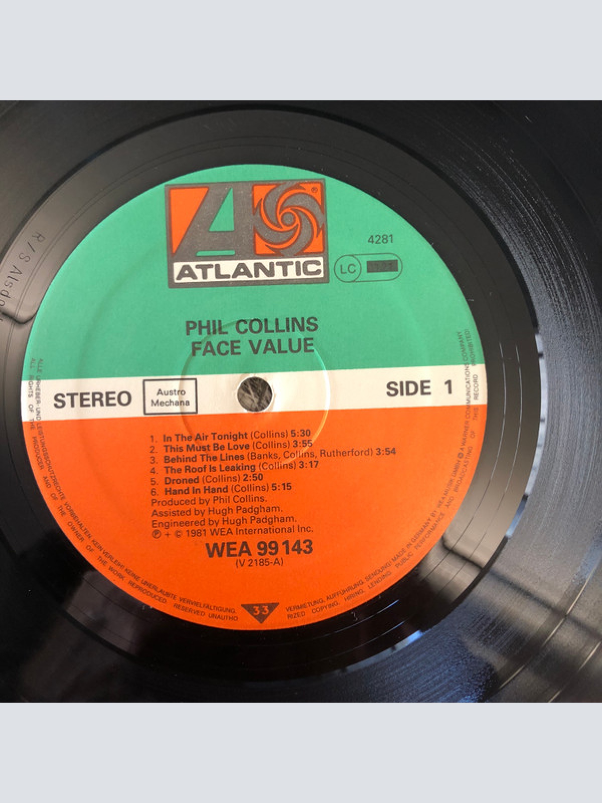 Vinyl / Phil Collins - Face Value