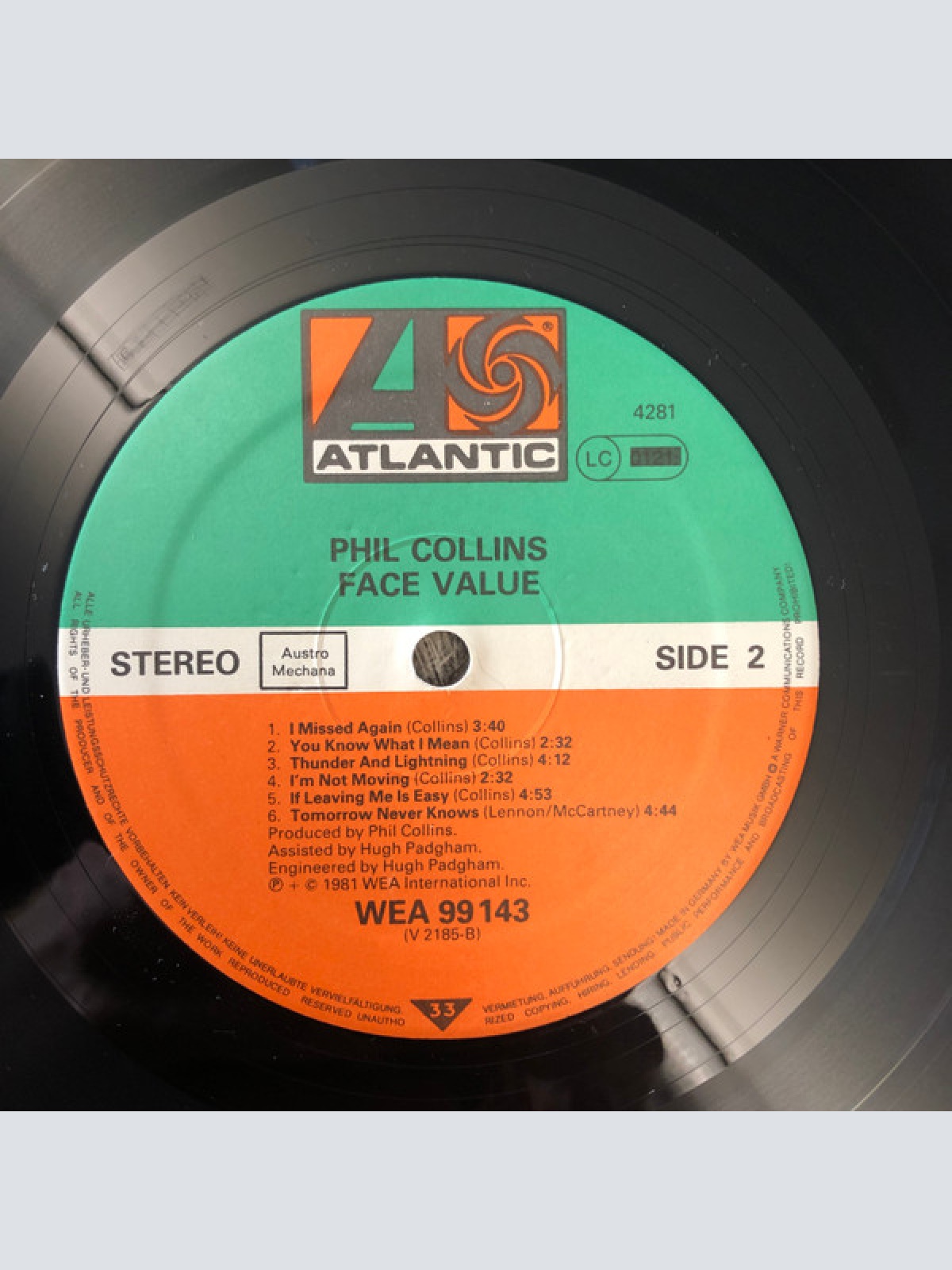 Vinyl / Phil Collins - Face Value