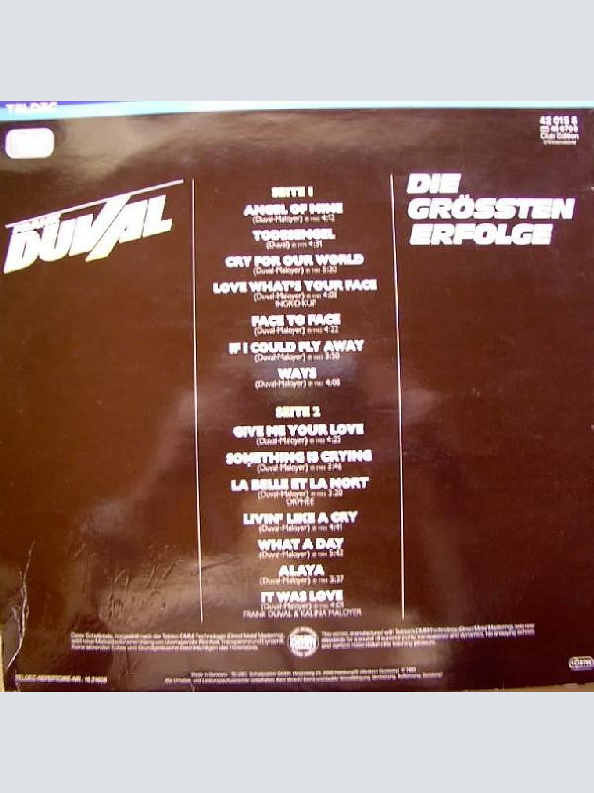 Vinyl / Frank Duval - Die Grössten Erfolge