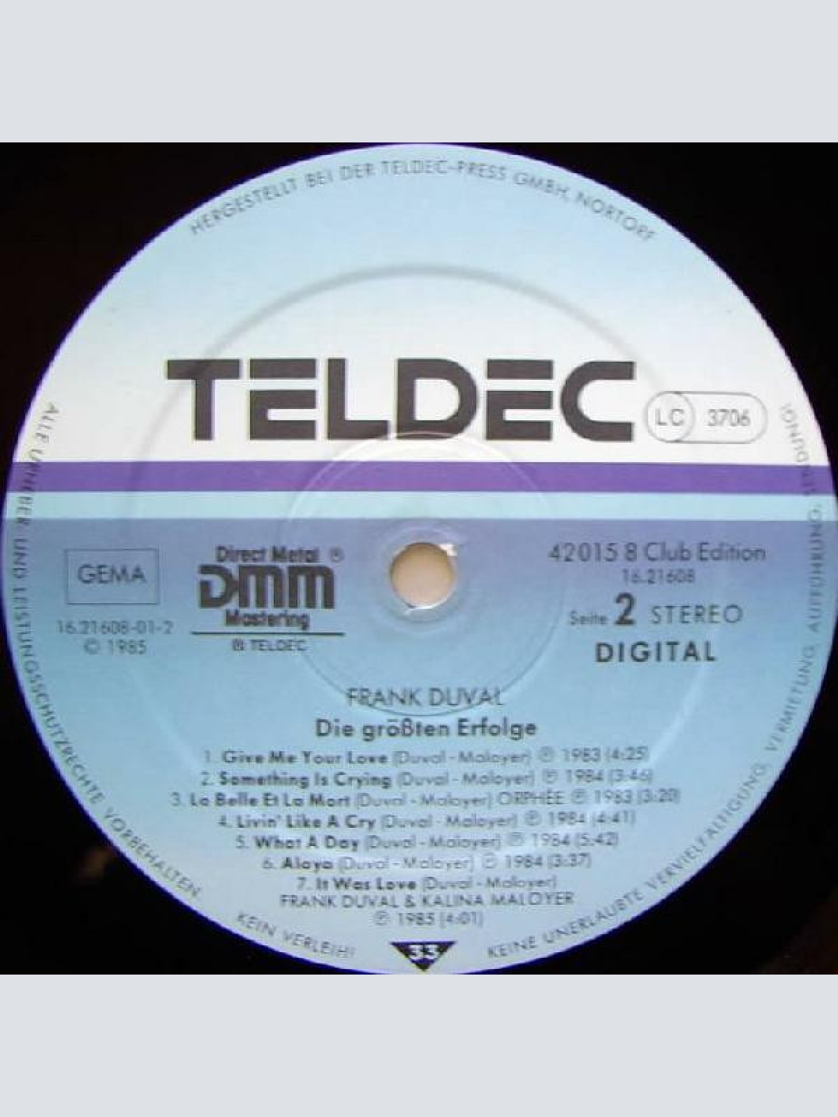 Vinyl / Frank Duval - Die Grössten Erfolge