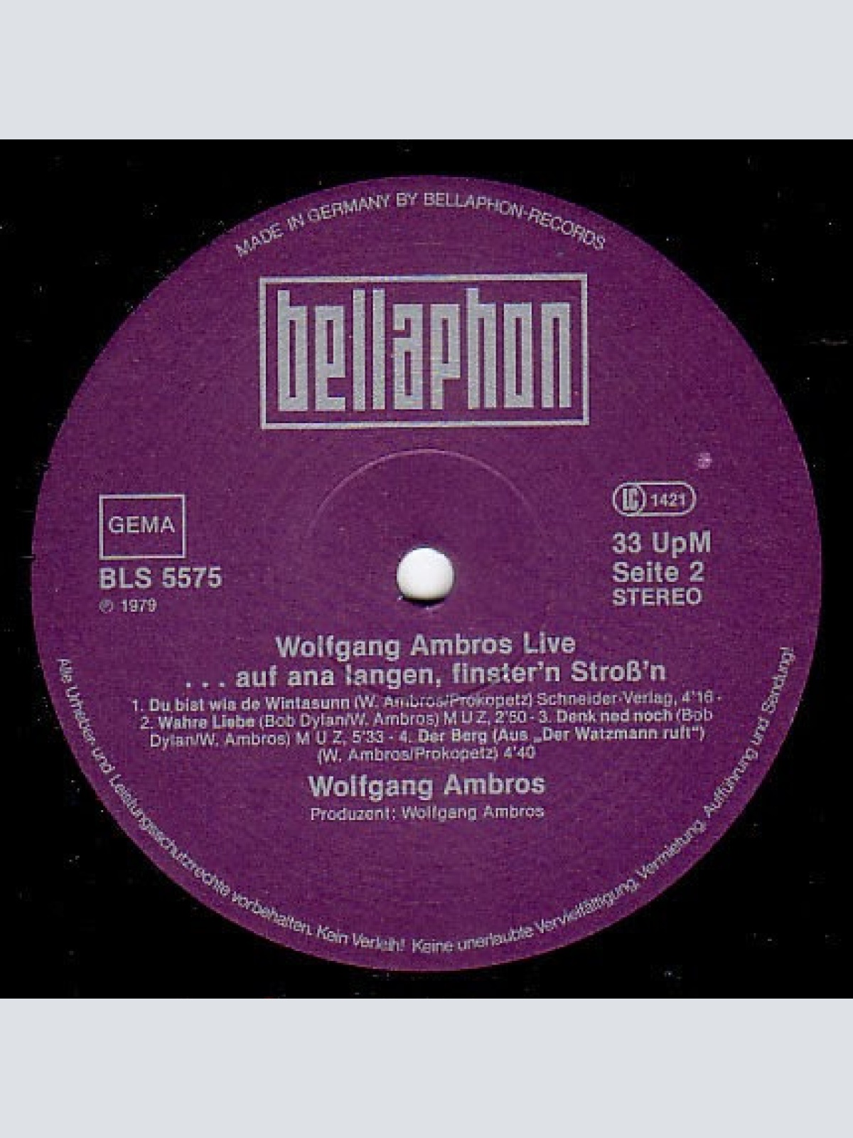 Vinyl / W. Ambros* - Live (...Auf Ana Langen, Finster'n Stroß'n)