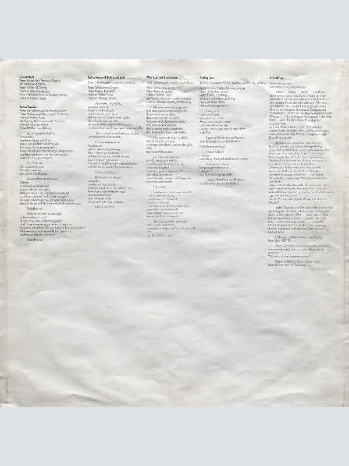 Vinyl / Ambros* / Tauchen* / Prokopetz* - Schaffnerlos