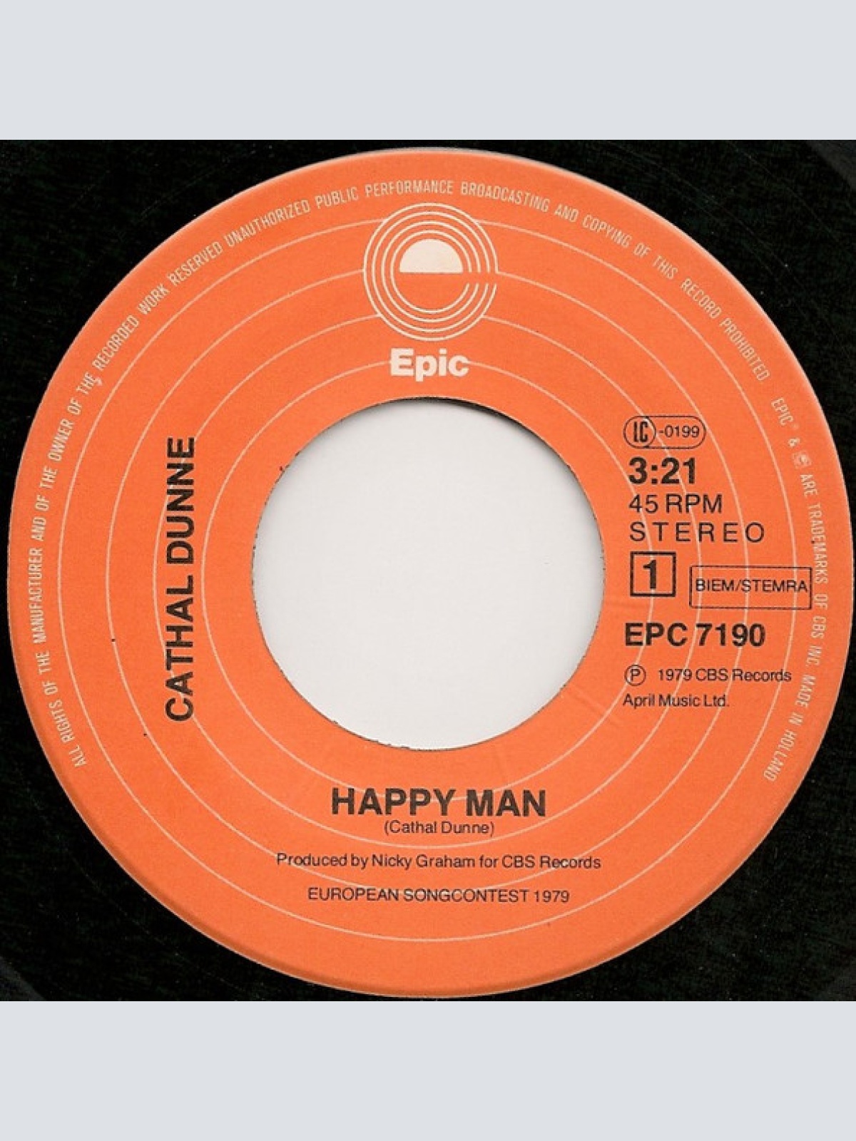 Vinyl / Cathal Dunne - Happy Man