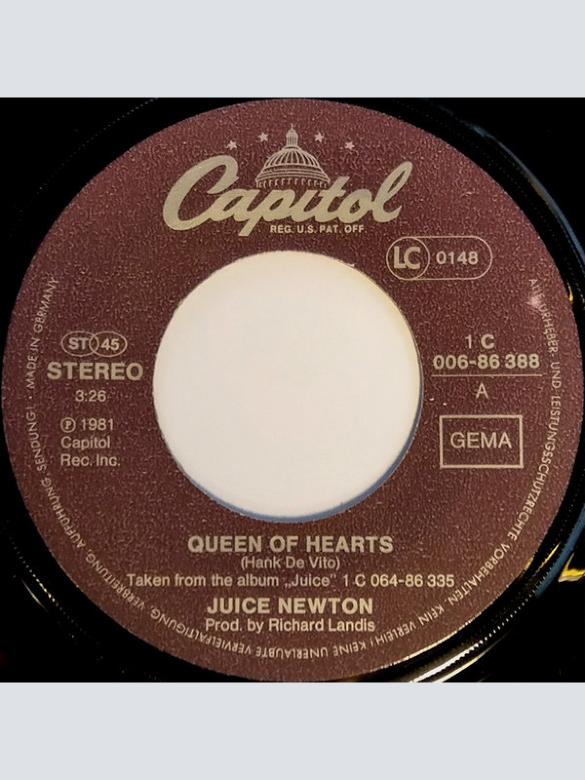 Vinyl / Juice Newton - Queen Of Hearts