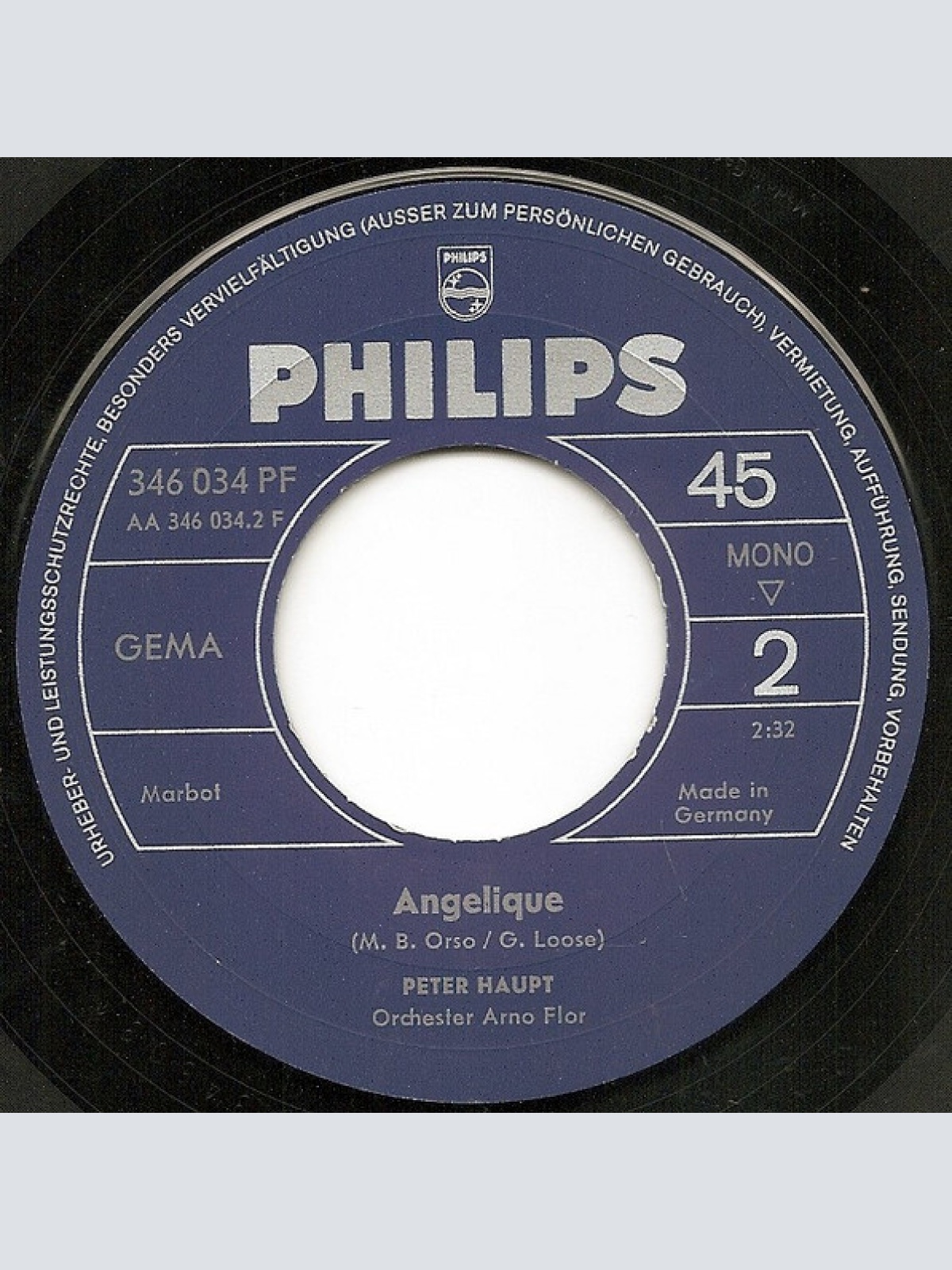 Vinyl / Peter Haupt - Wieso? / Angelique