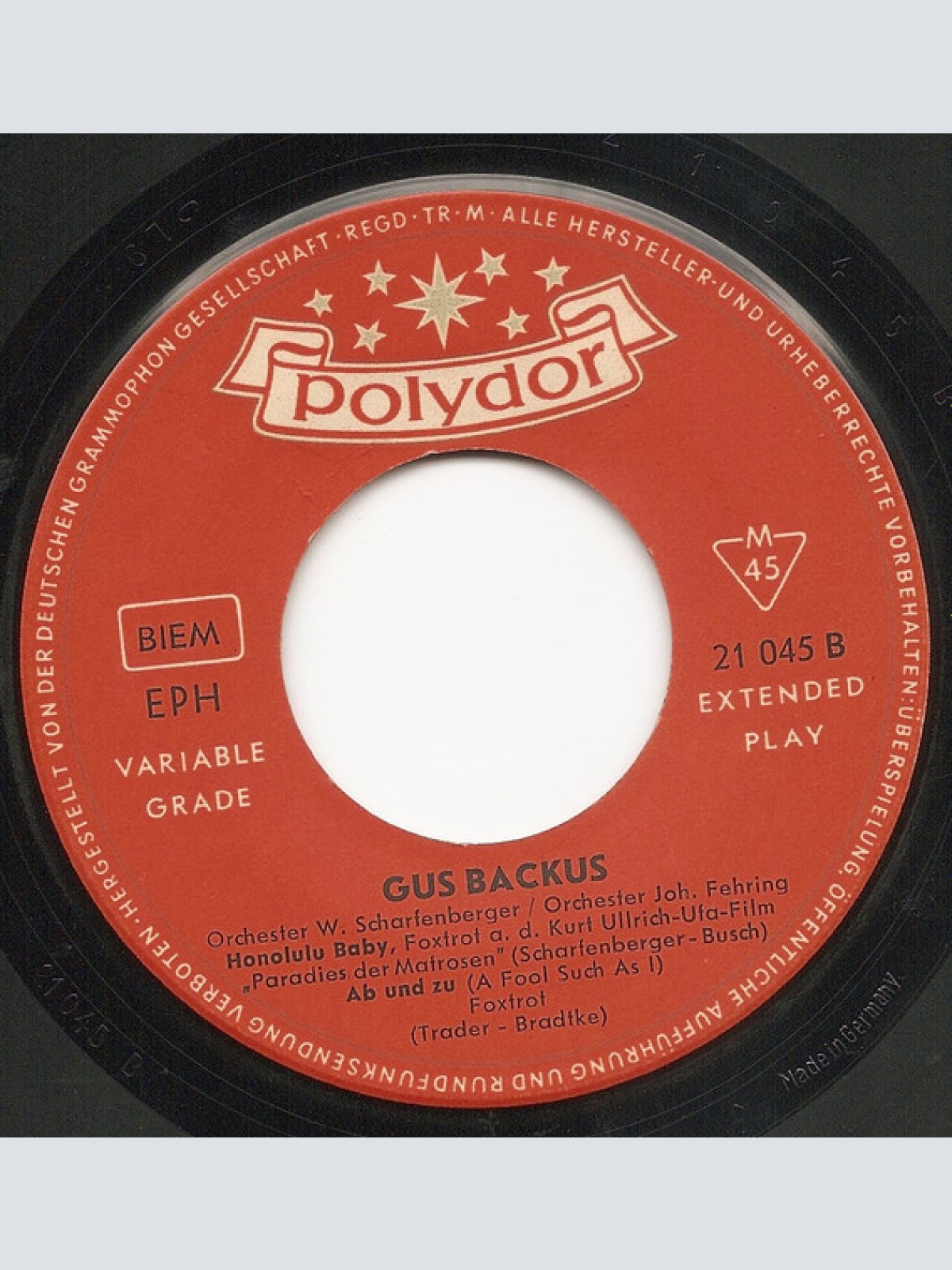 Vinyl / Gus Backus - Gus Backus