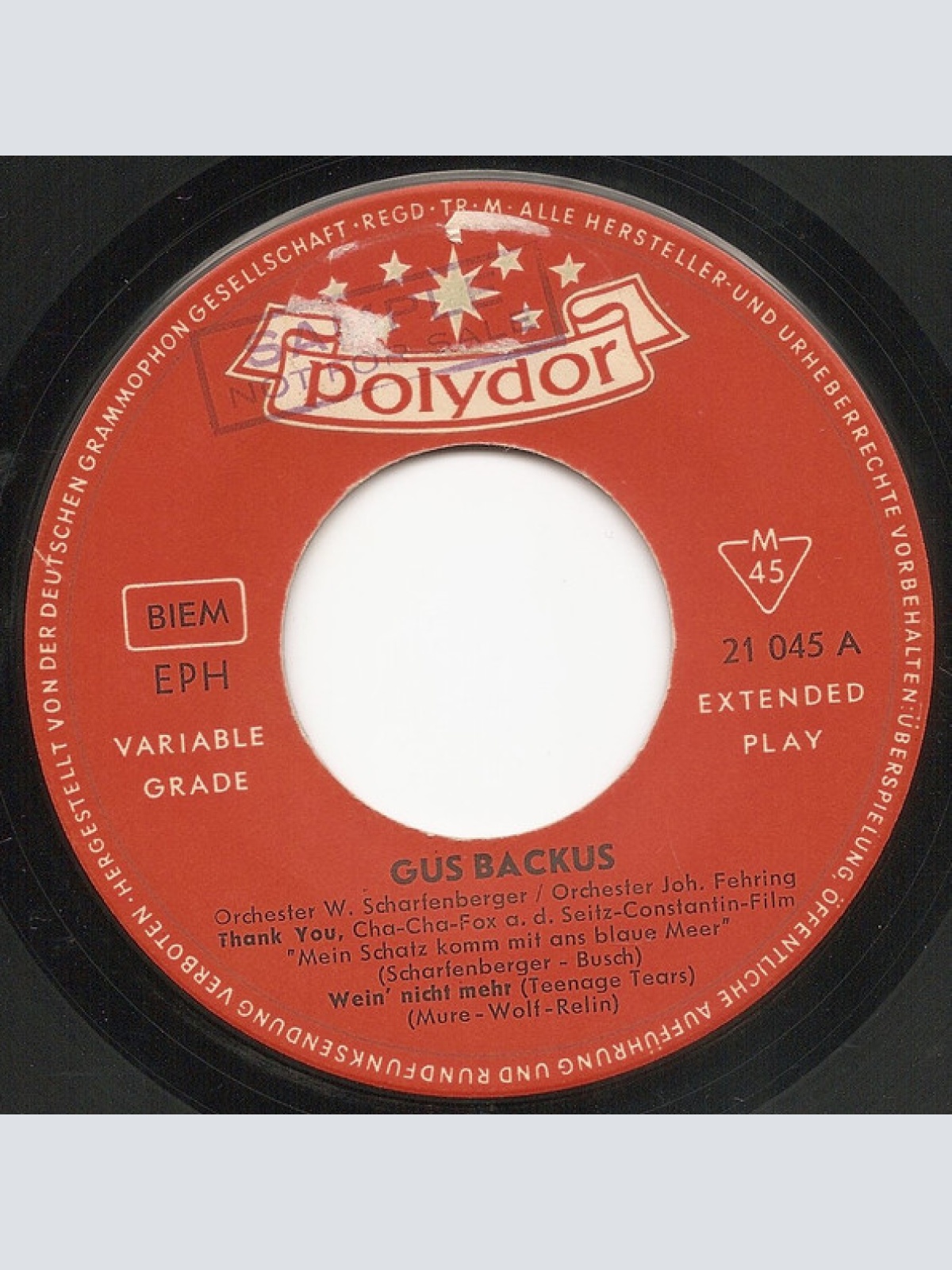 Vinyl / Gus Backus - Gus Backus