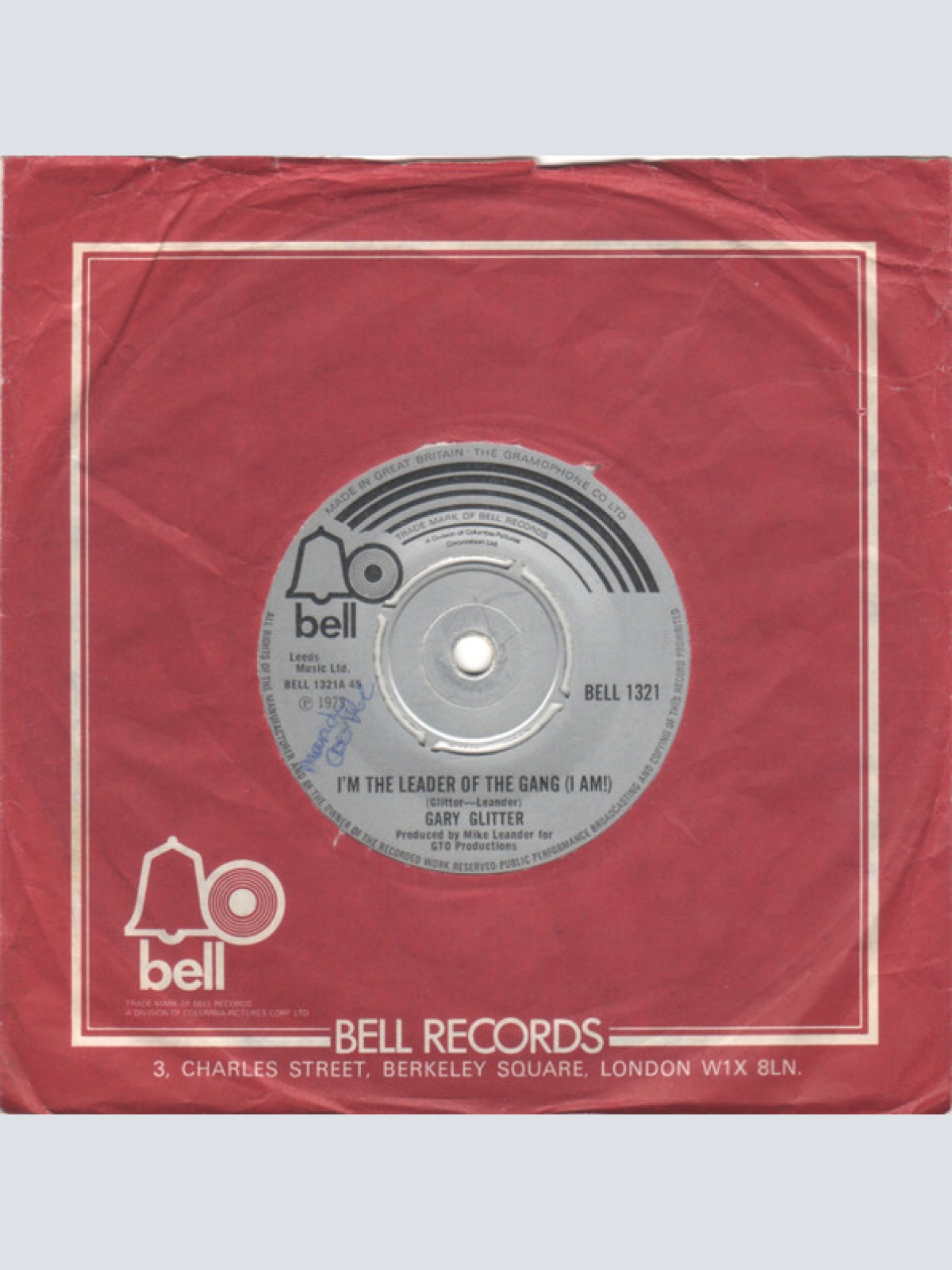 Vinyl / Gary Glitter - I'm The Leader Of The Gang (I Am!)