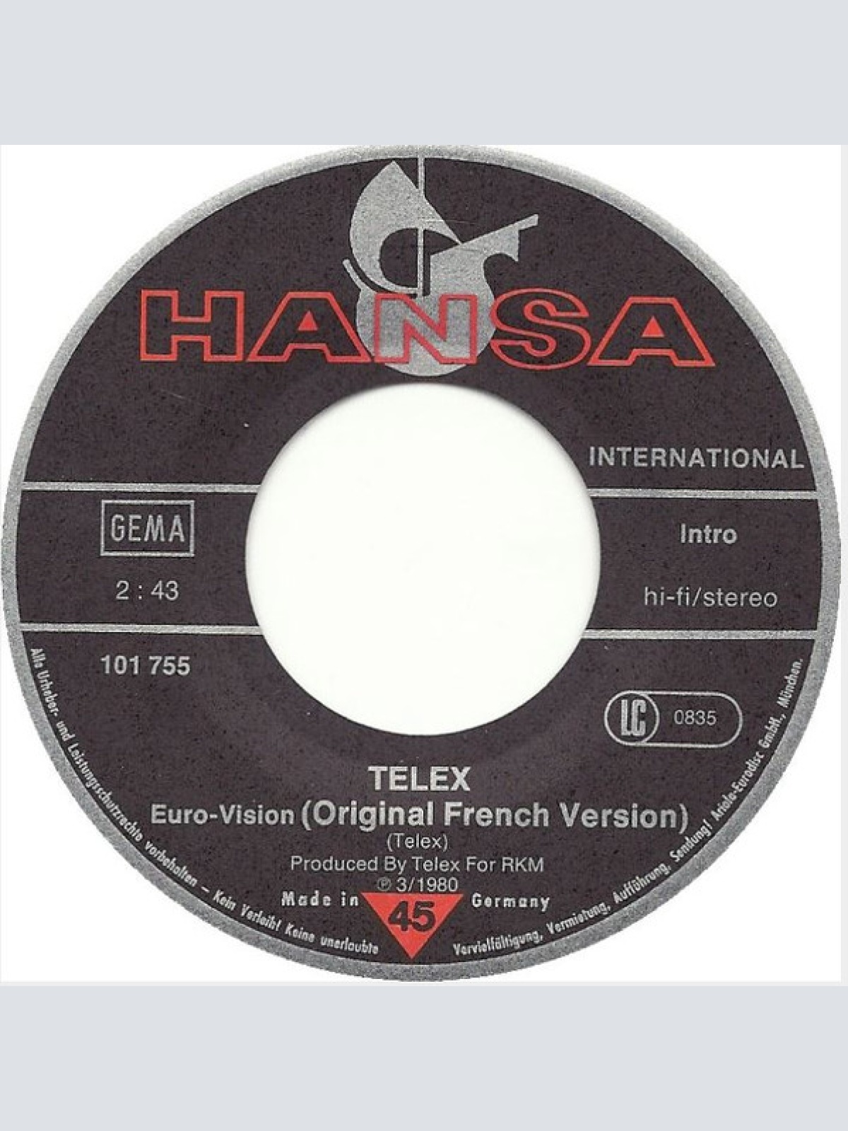 Vinyl / Telex - Euro-Vision