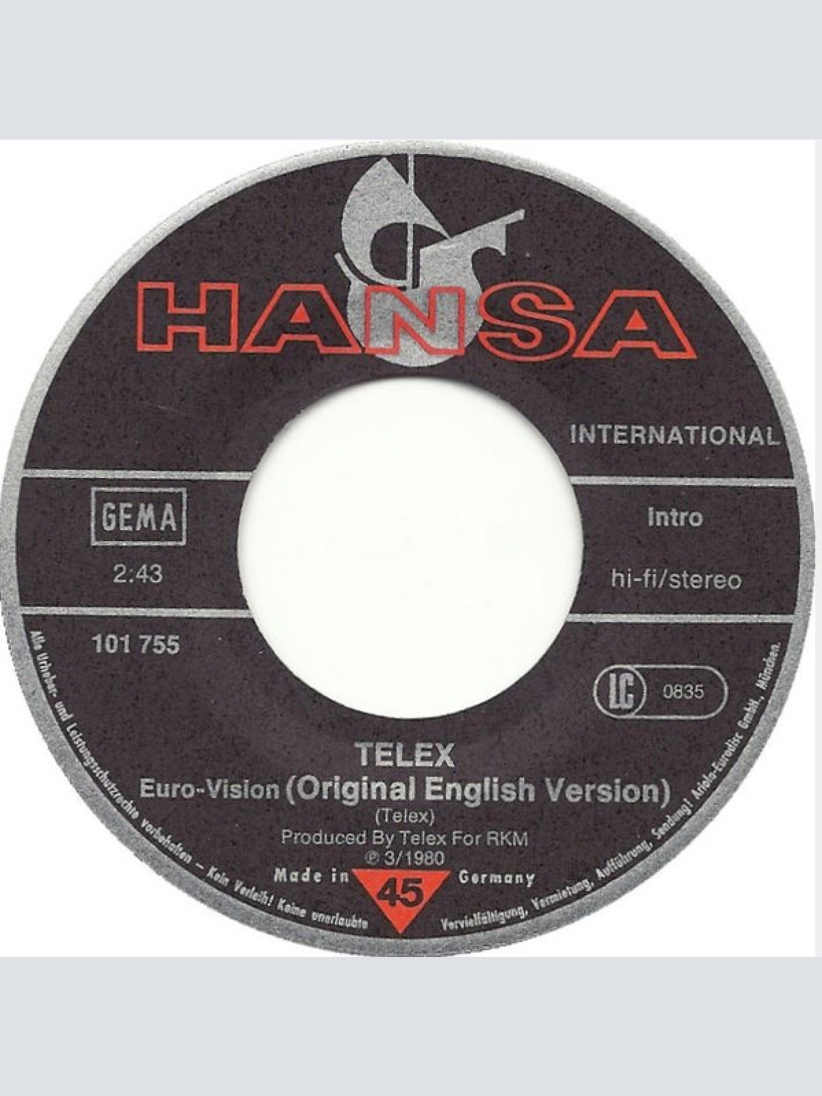 Vinyl / Telex - Euro-Vision
