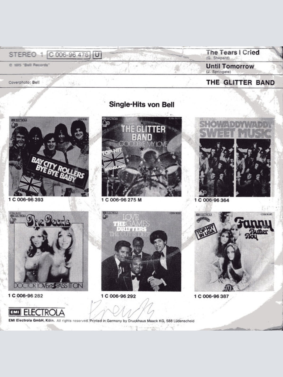 Vinyl / The Glitter Band - The Tears I Cried