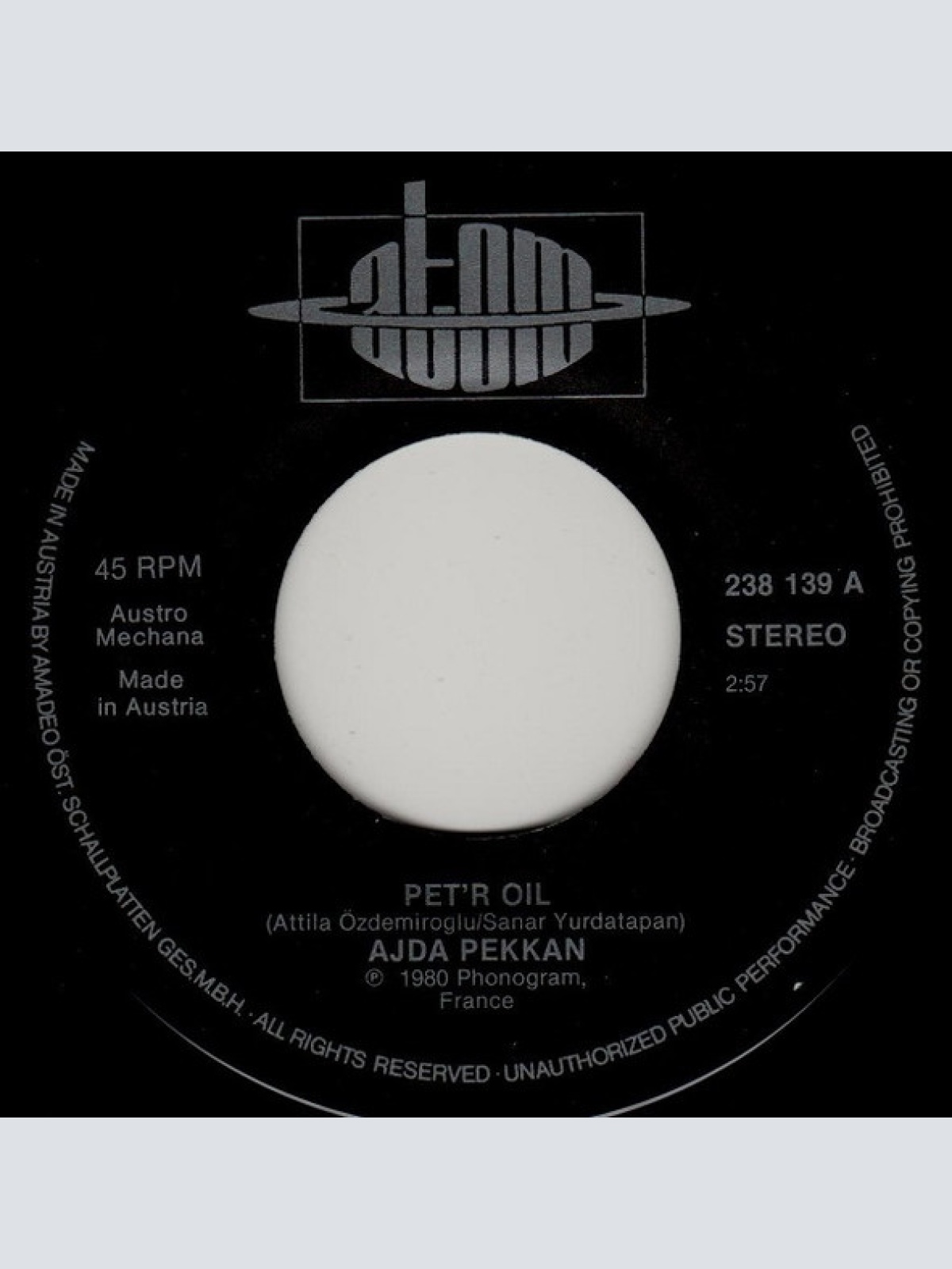 Vinyl / Ajda Pekkan - Pet'r Oil / Pet'r Oil (Engl.)