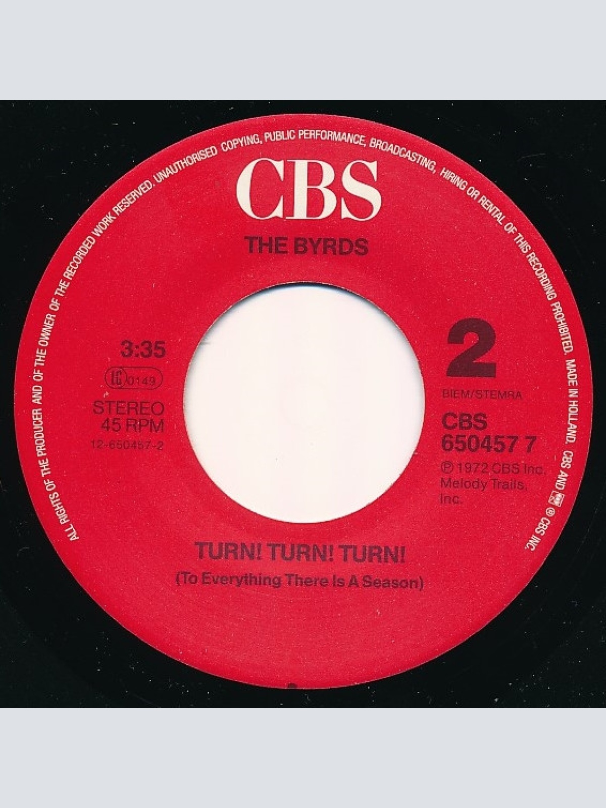 Vinyl / The Byrds - Mr. Tambourine Man / Turn! Turn! Turn!