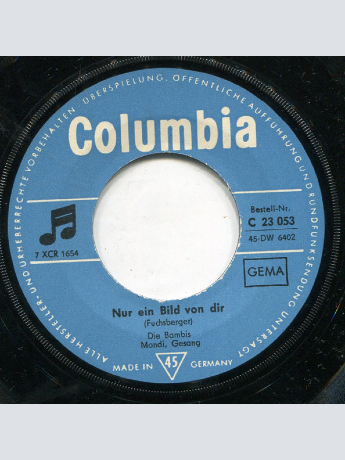 Vinyl / Die Bambis - Nur Ein Bild Von Dir / Jyok-A-Mot-A-Hucke-Packe-Ju-Ju-Hand