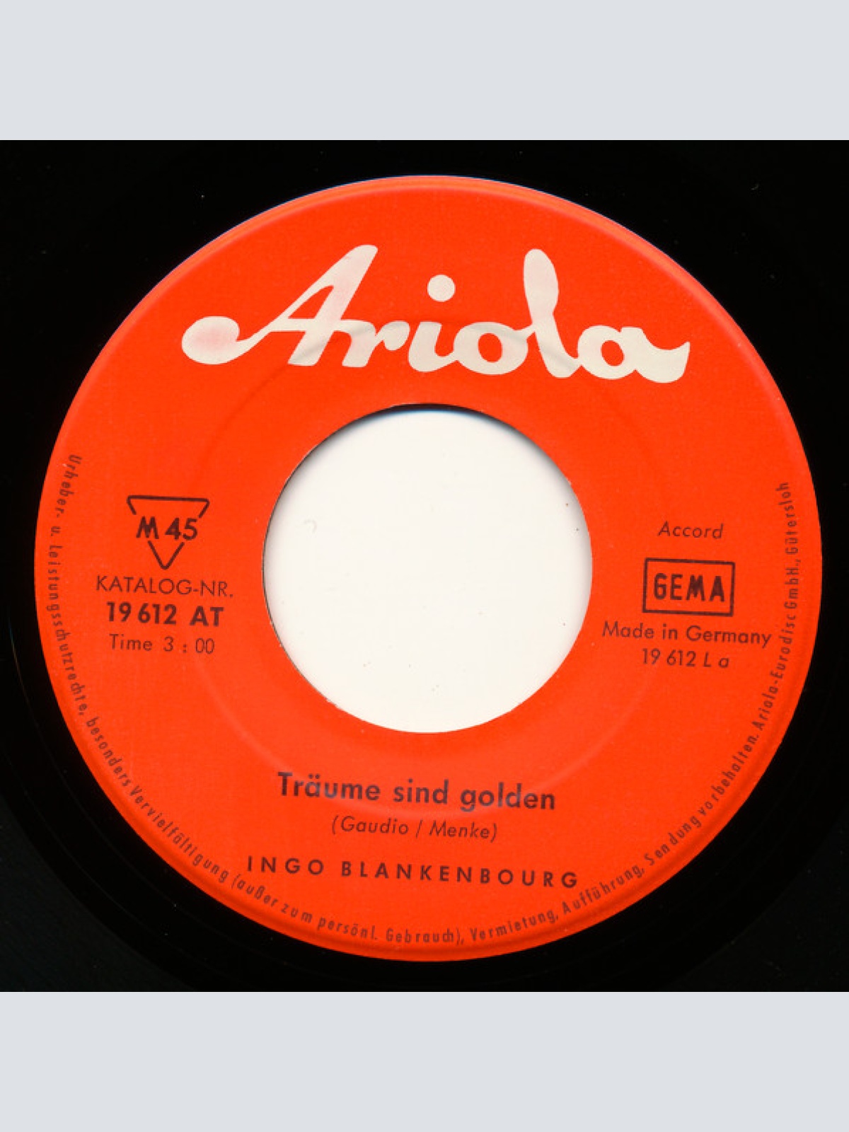 Vinyl / Ingo Blankenbourg - Träume Sind Golden