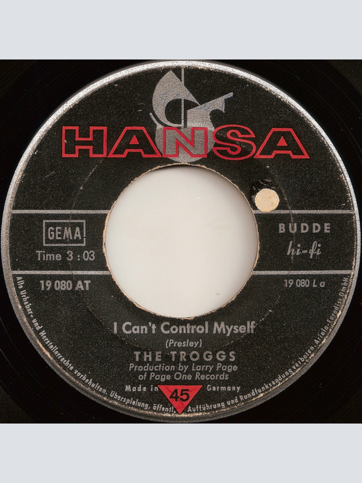 Vinyl / The Troggs - I Can't Control Myself / Gonna Make You