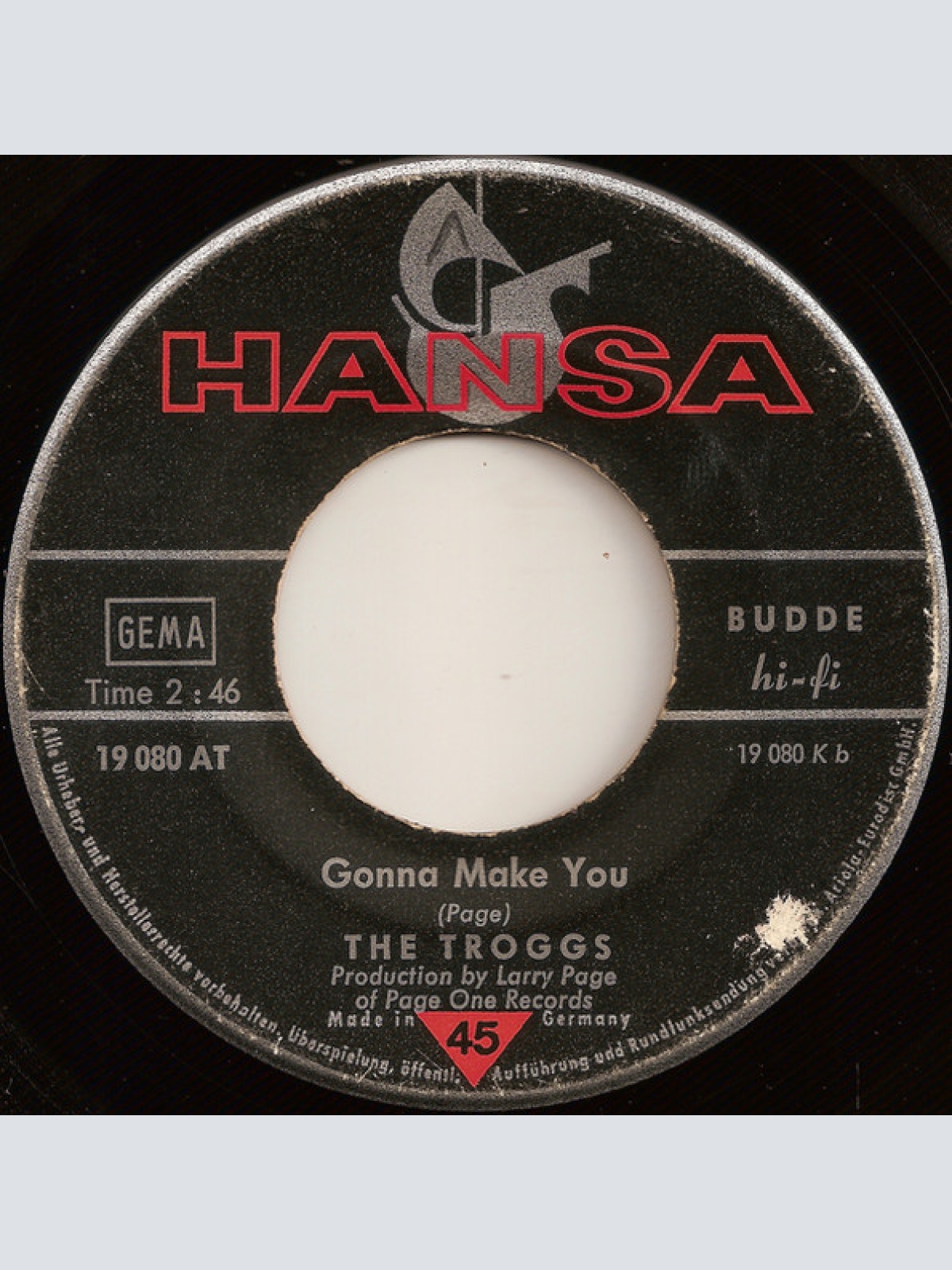 Vinyl / The Troggs - I Can't Control Myself / Gonna Make You