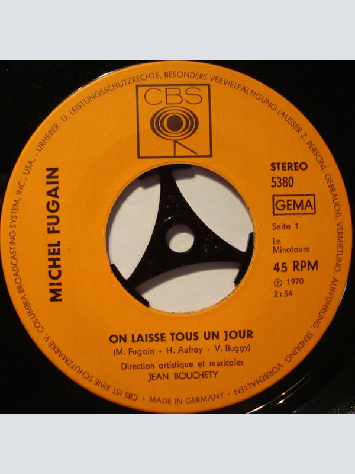 Vinyl / Michel Fugain - On Laisse Tous Un Jour / Soleil