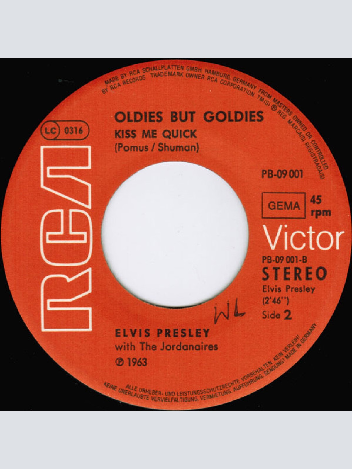 Vinyl / Elvis Presley - Wooden Heart / Kiss Me Quick