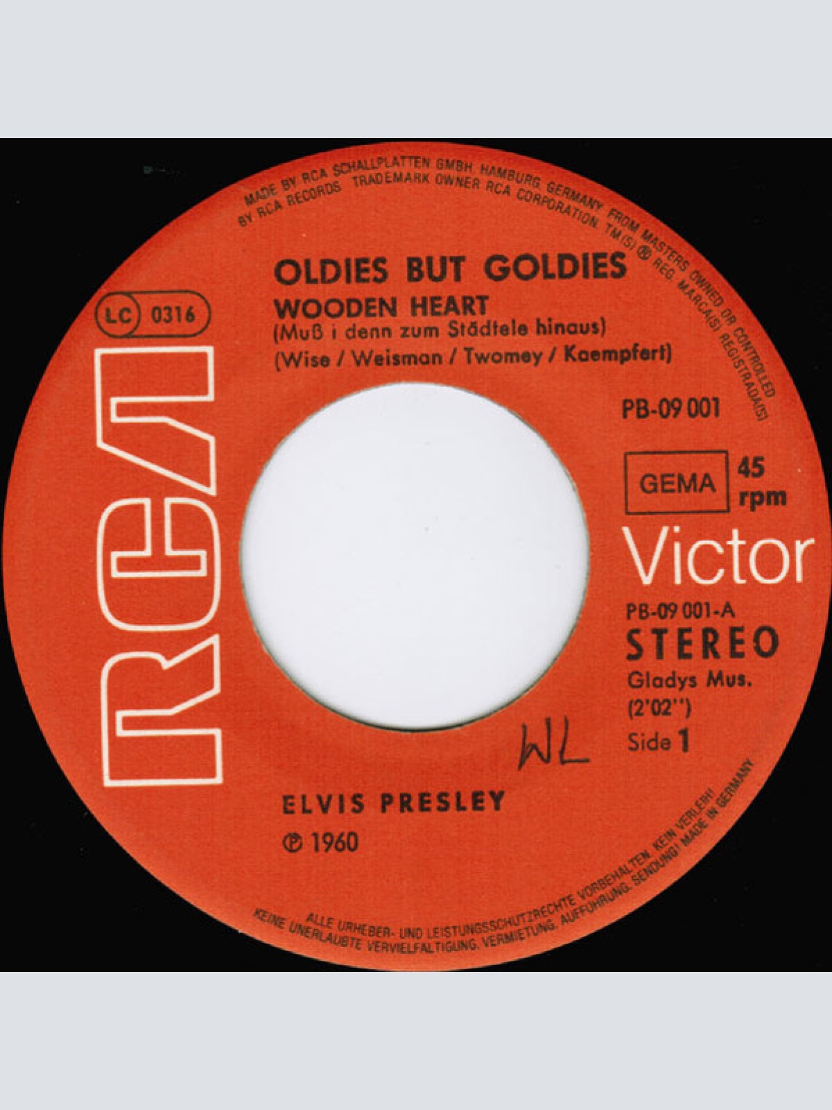 Vinyl / Elvis Presley - Wooden Heart / Kiss Me Quick