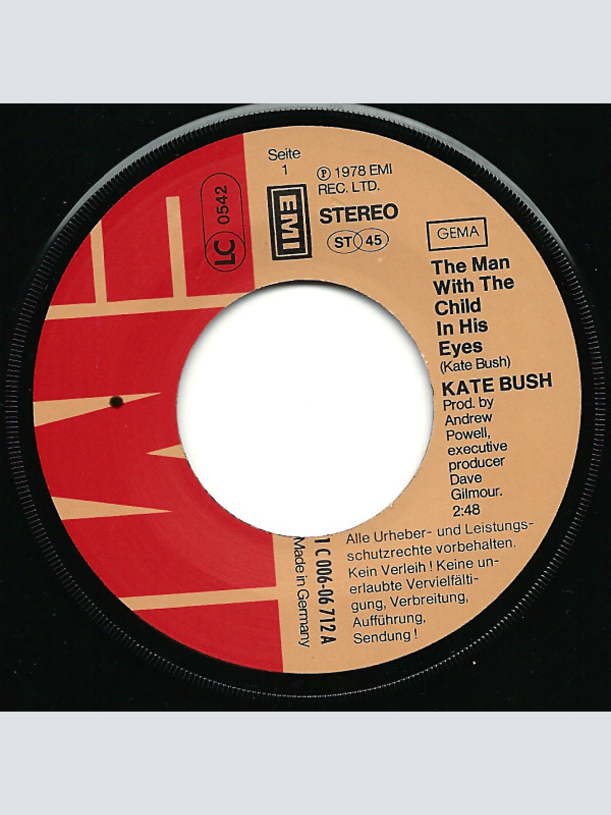Vinyl / Kate Bush - The Man With The Child In His Eyes