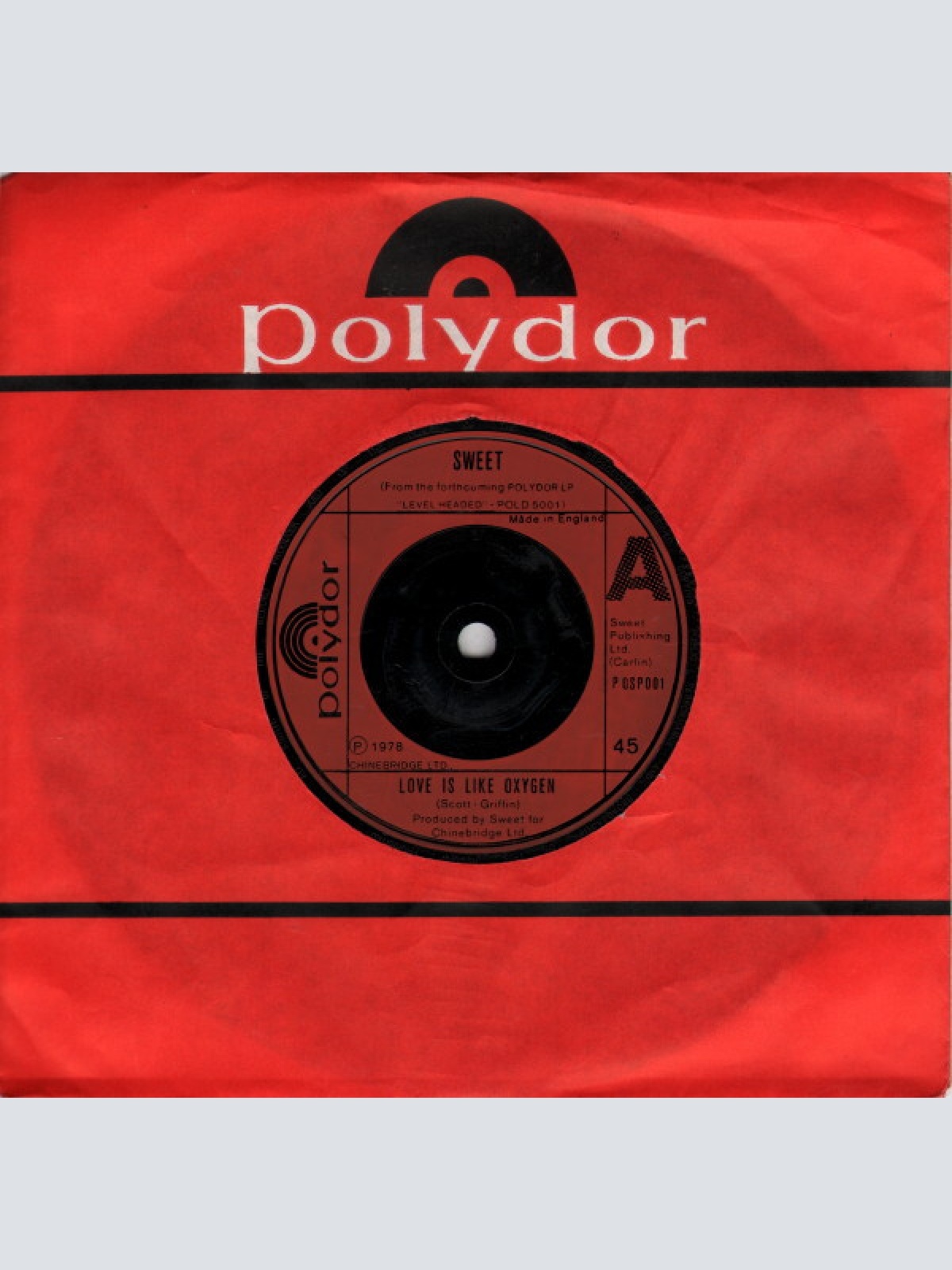 Vinyl / Sweet* - Love Is Like Oxygen