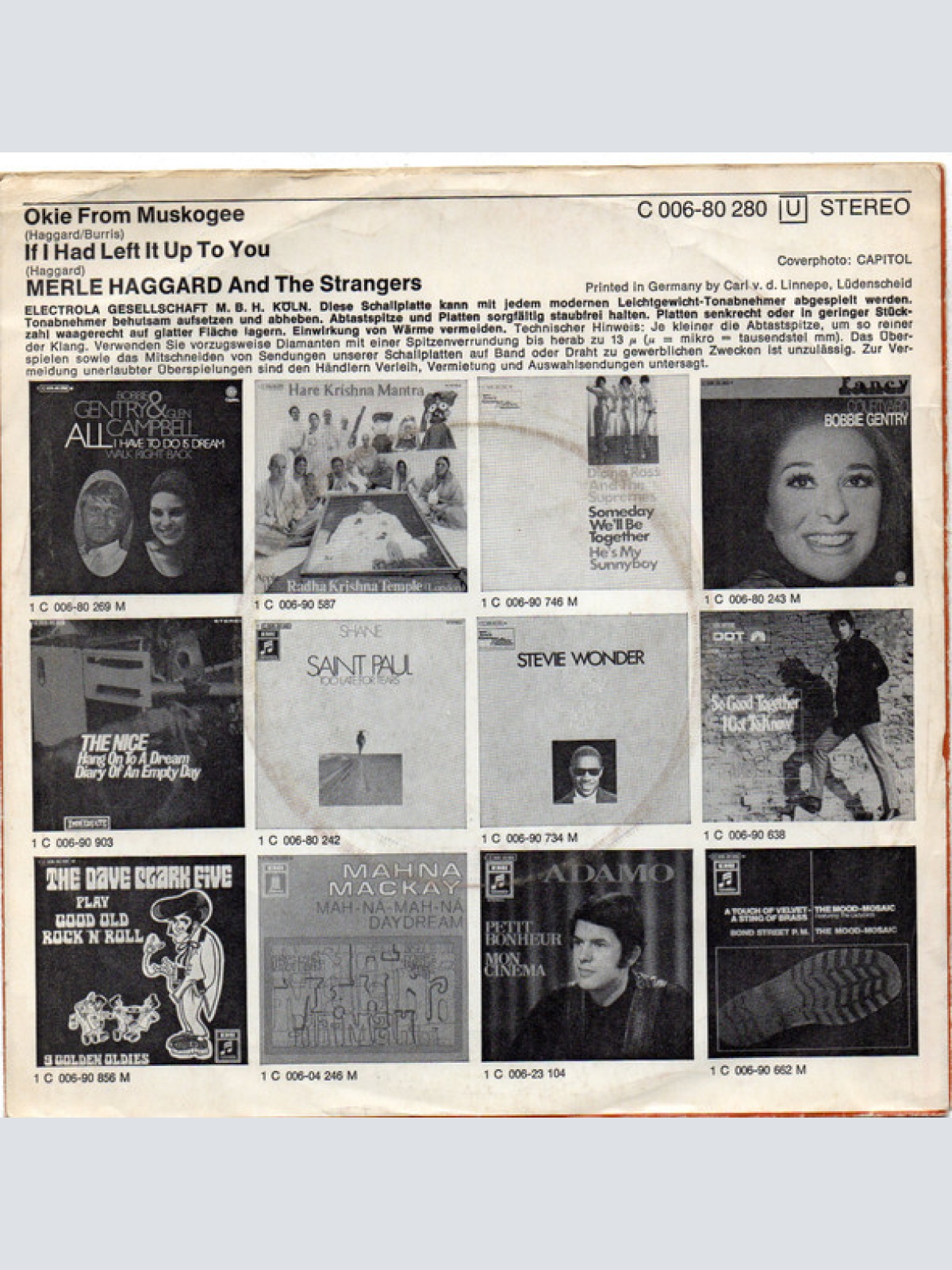 Vinyl / Merle Haggard And The Strangers (5) - Okie From Muskogee