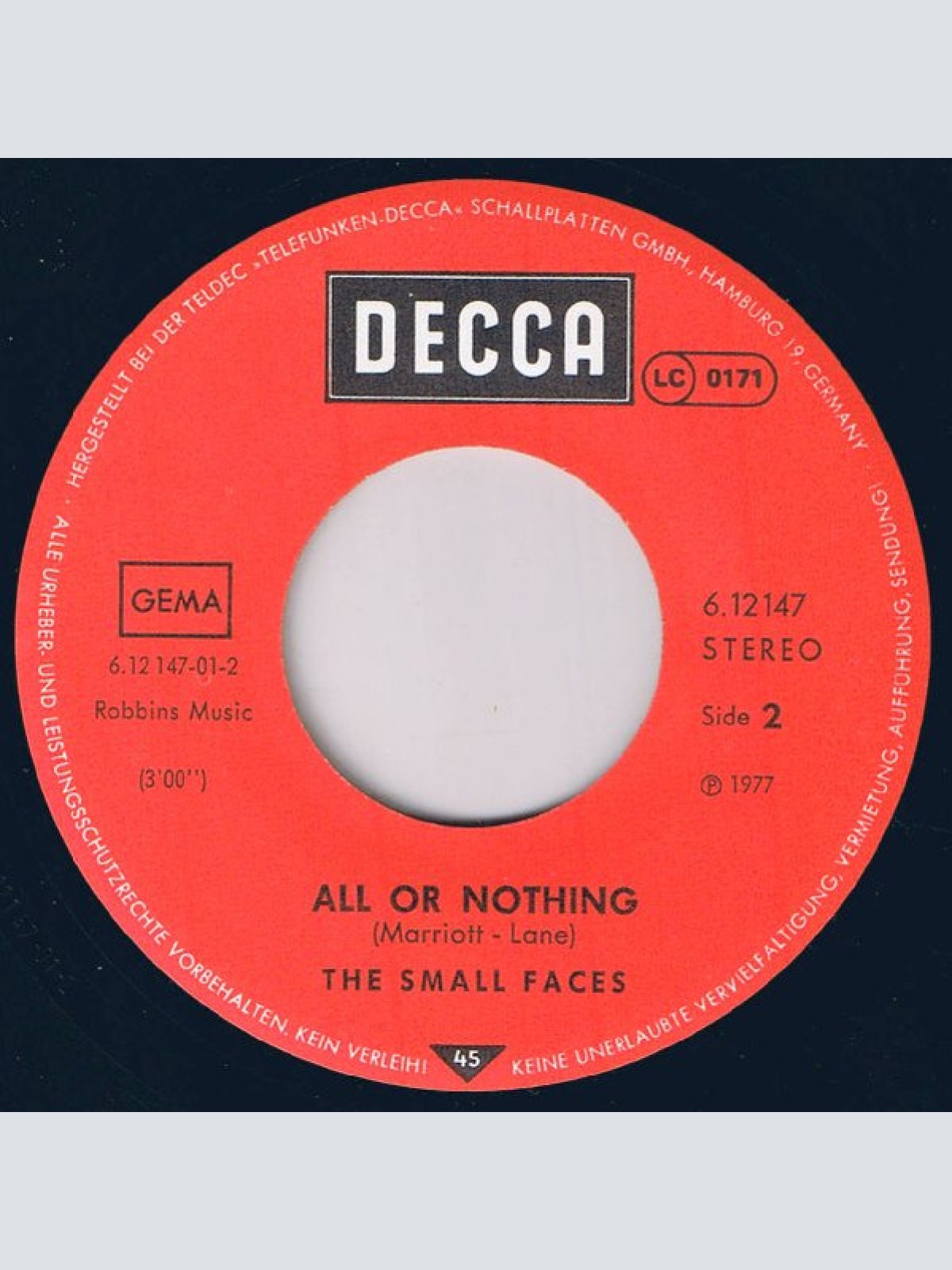 Vinyl / The Small Faces* - Sha-La-La-La-Le / All Or Nothing
