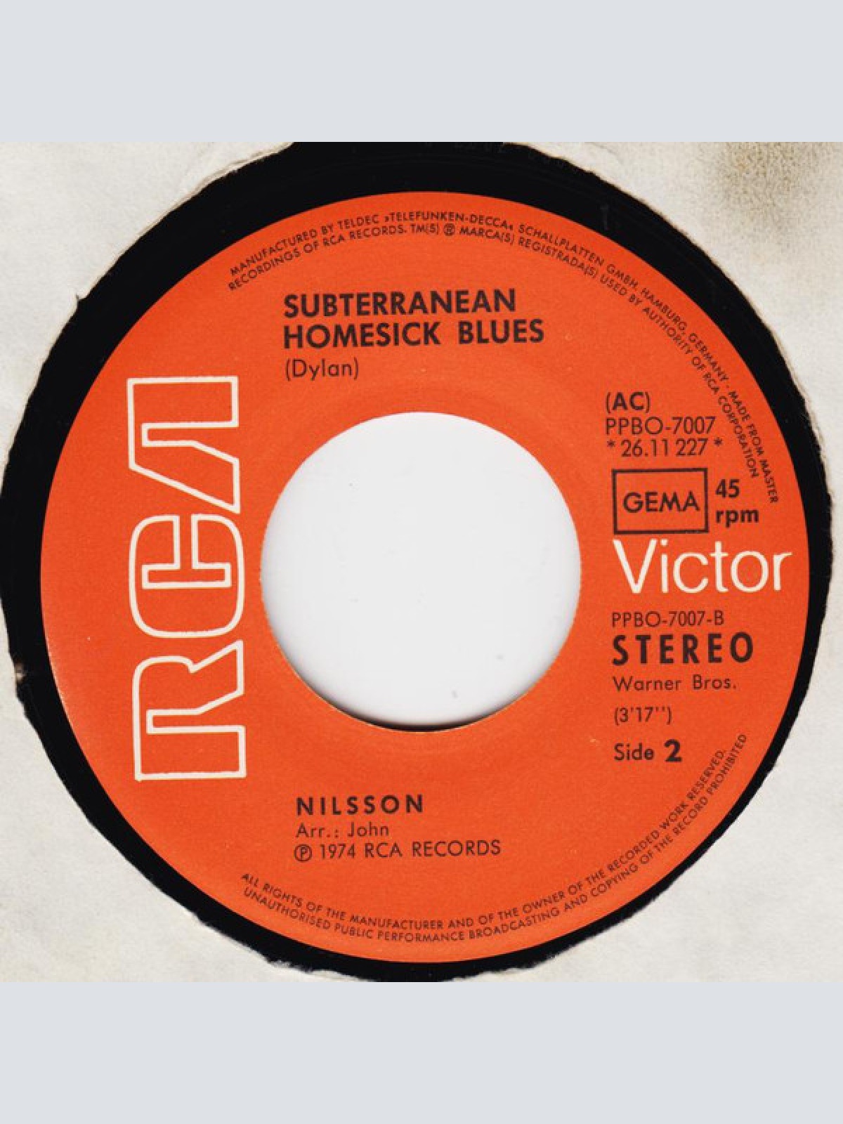 Vinyl / Nilsson* - Save The Last Dance For Me