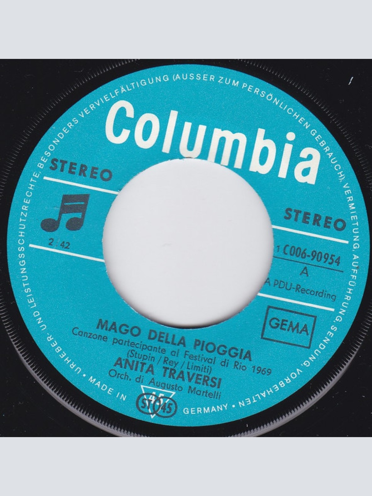 Vinyl / Anita Traversi - Mago Della Pioggia / Quello Sguardo Lontano