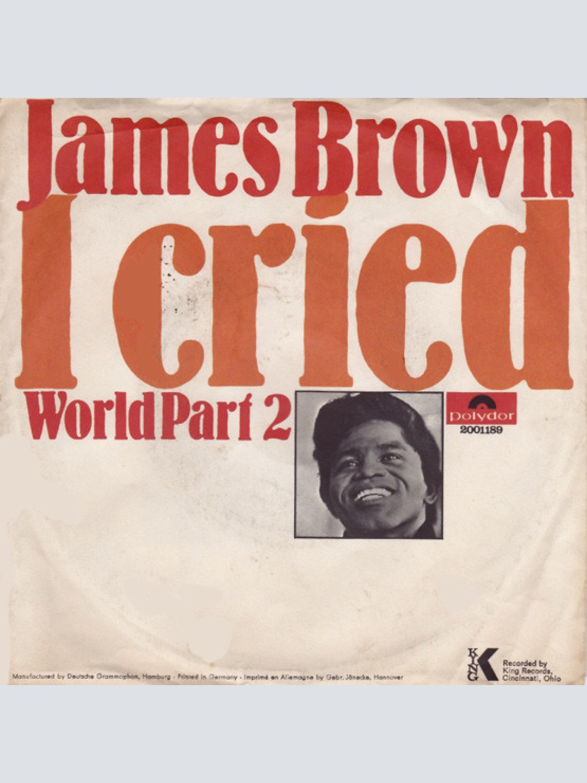 Vinyl / James Brown - I Cried / World (Part 2)