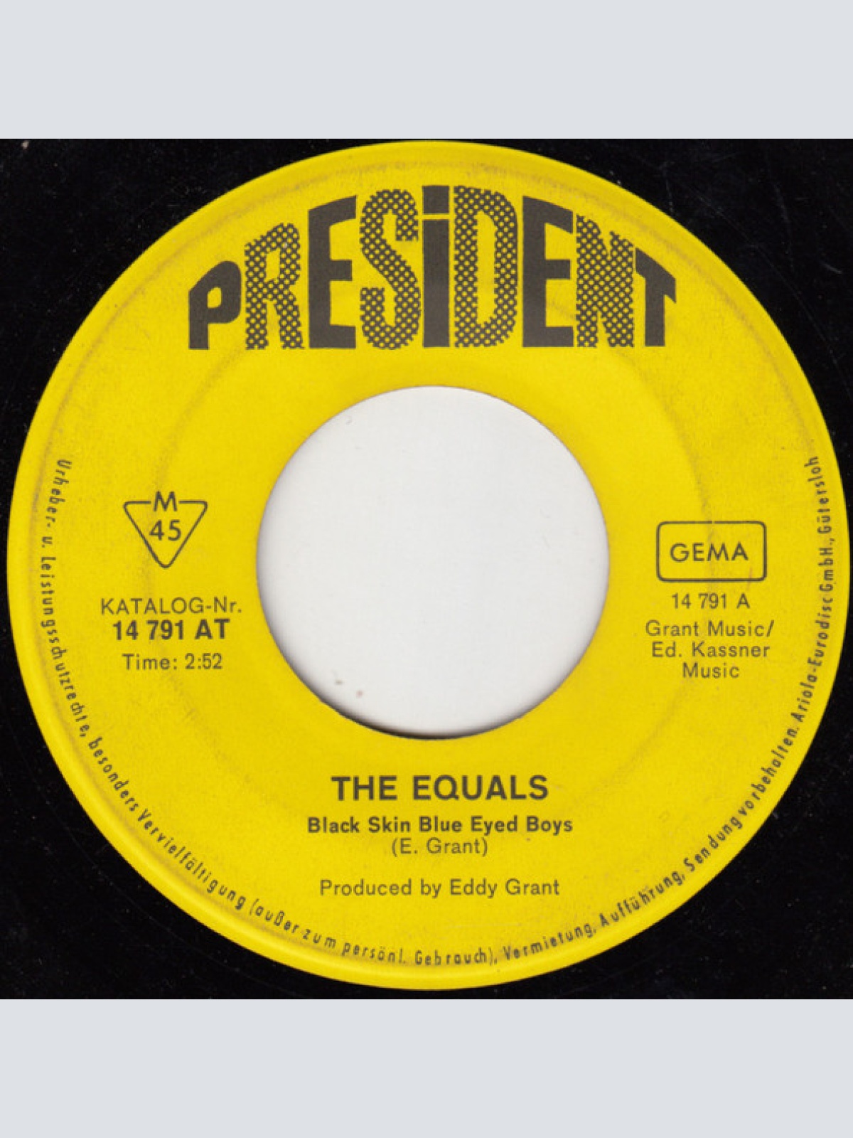 Vinyl / The Equals - Black Skin Blue Eyed Boys / Ain't Got Nothing To Give You