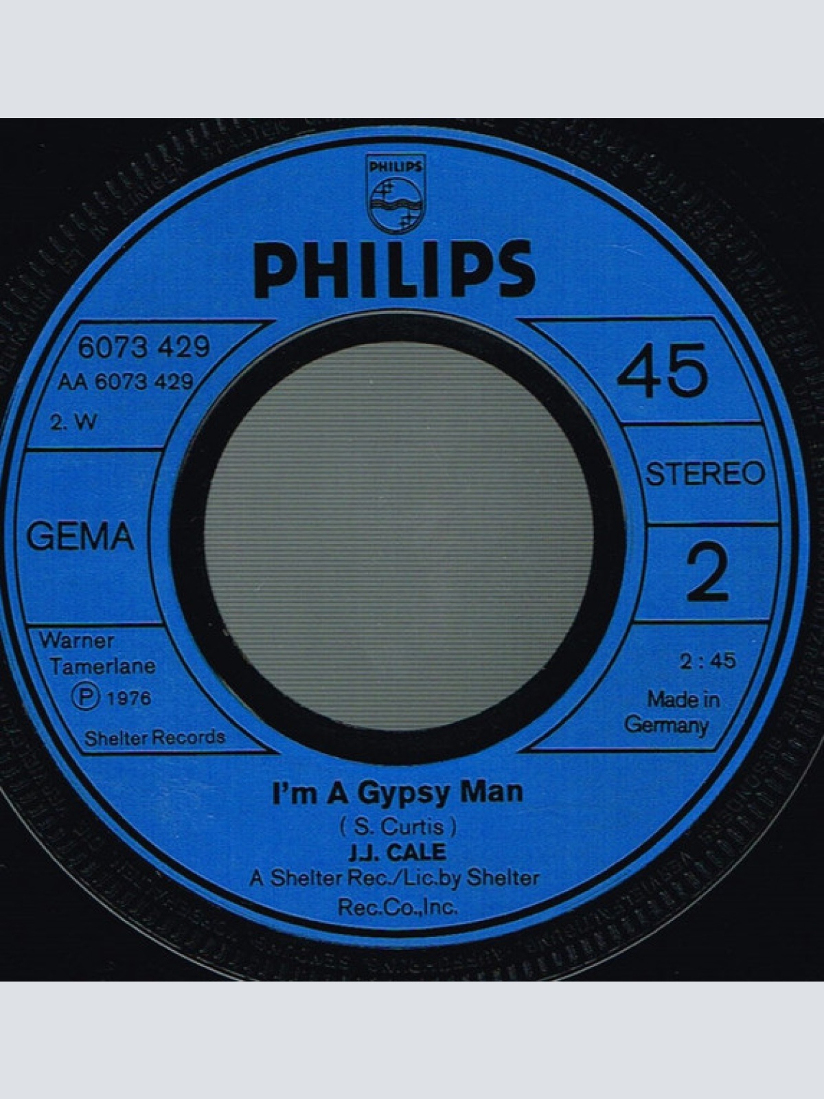 Vinyl / J.J. Cale - Cocaine / I'm A Gypsy Man