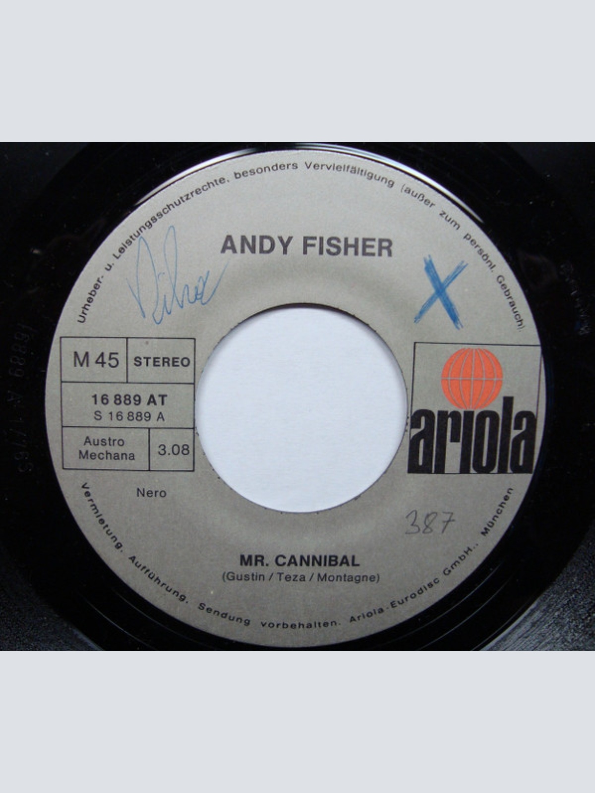 Vinyl / Andy Fisher - Mr. Cannibal / A Man In The Woods