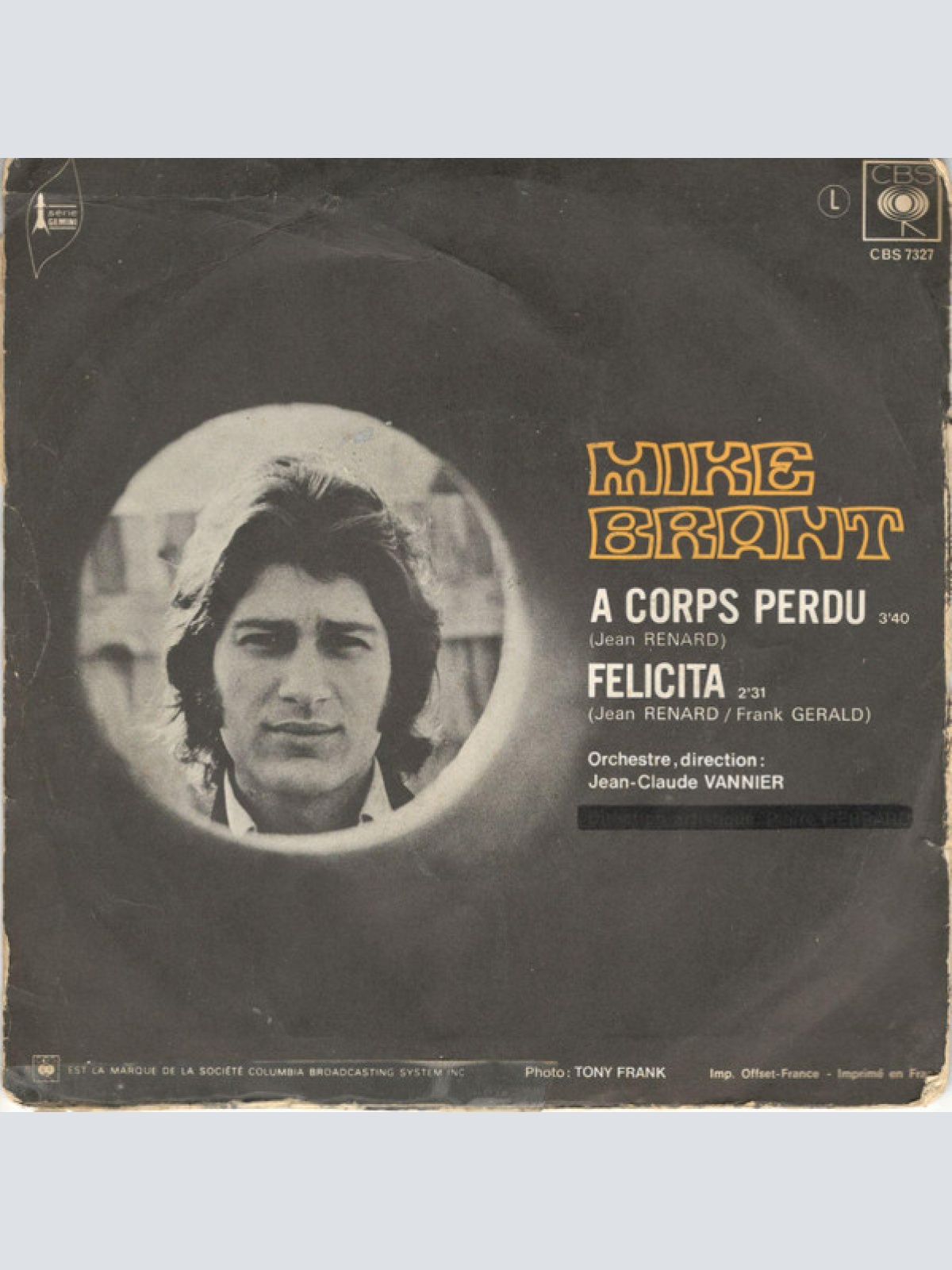 Vinyl / Mike Brant - À Corps Perdu / Felicita