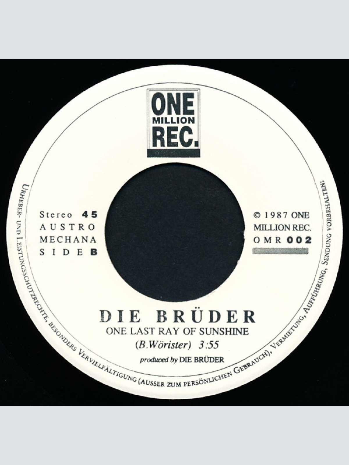 Vinyl / Die Brüder - All Those Years